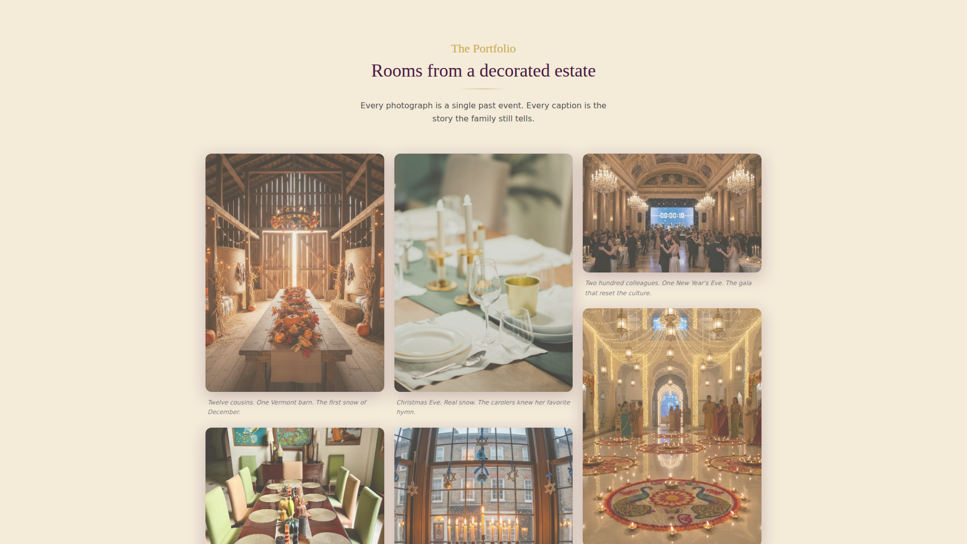 Holiday Event Blog Website Template