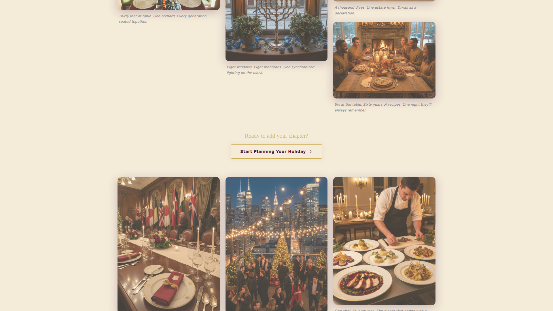 Holiday Event Blog Website Template
