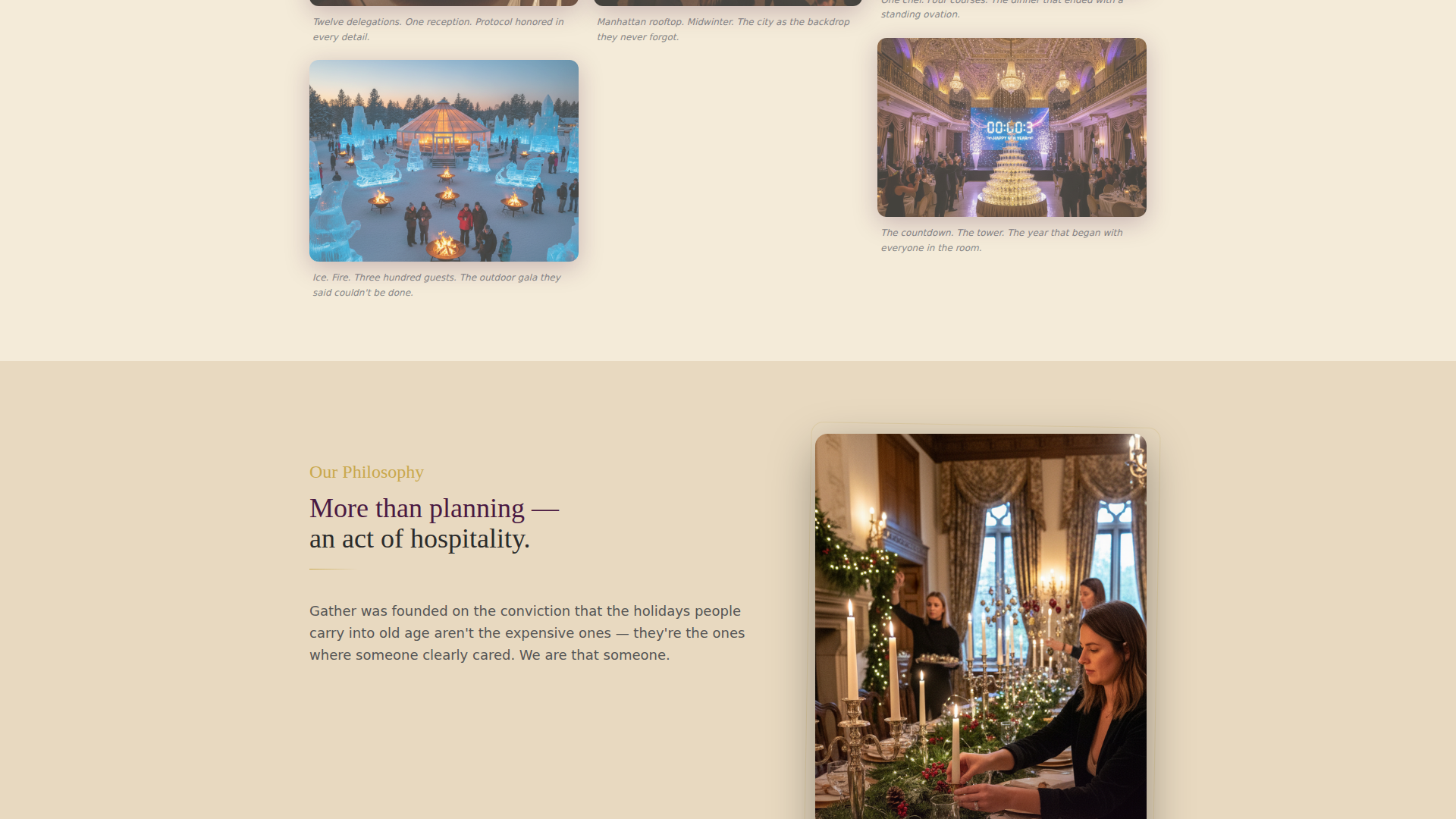 Holiday Event Blog Website Template