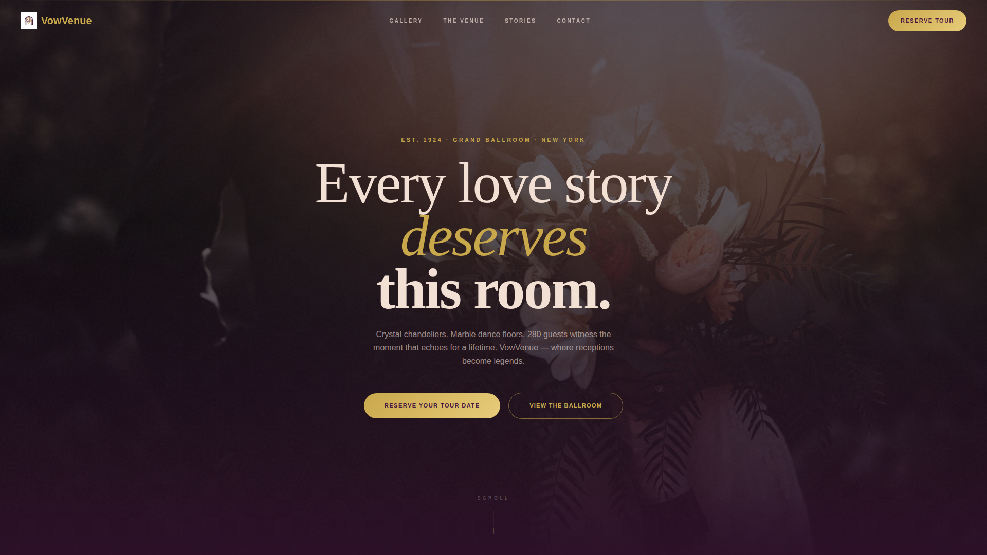 Wedding Venue Online Booking Website Template