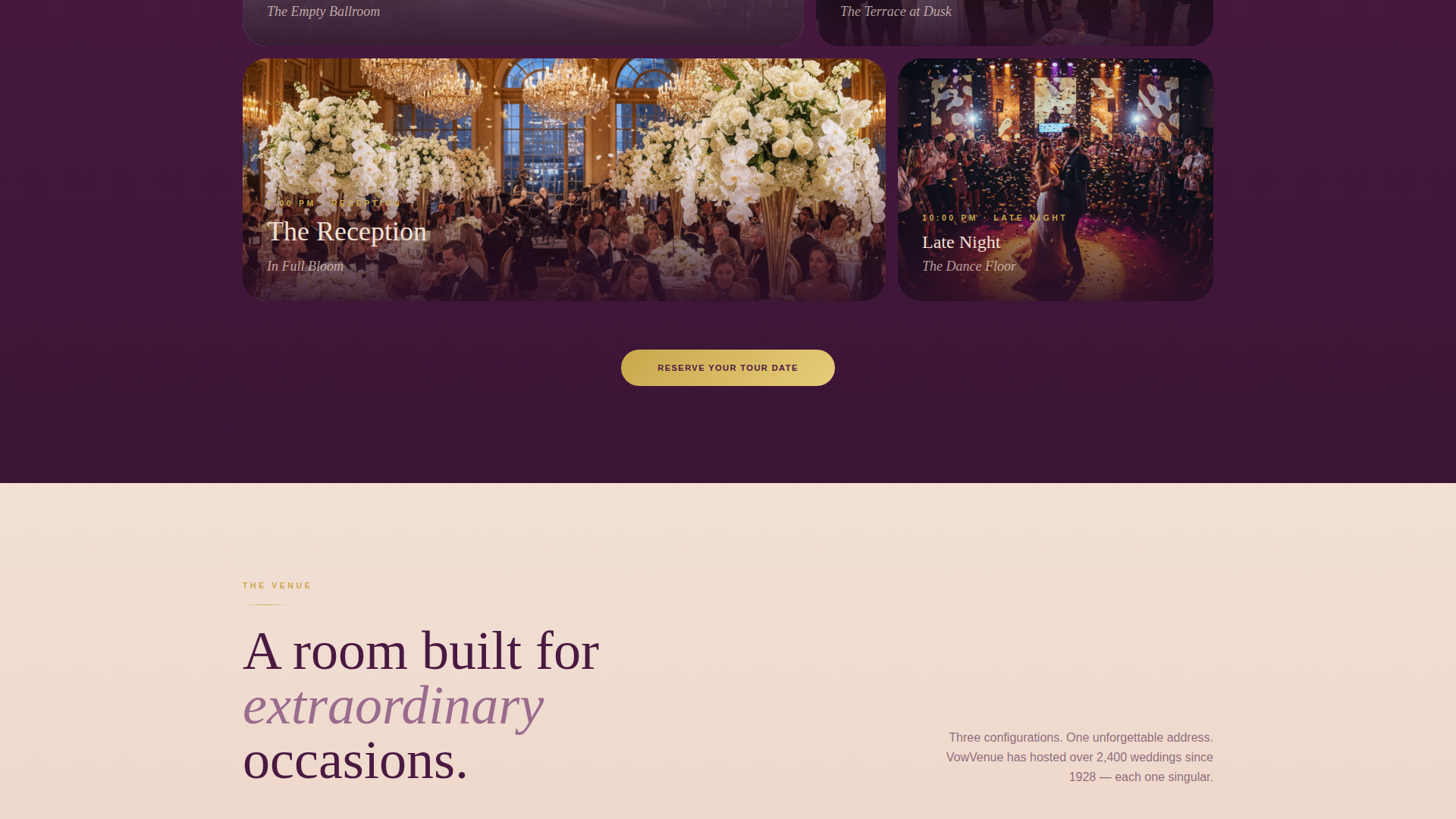 Wedding Venue Online Booking Website Template