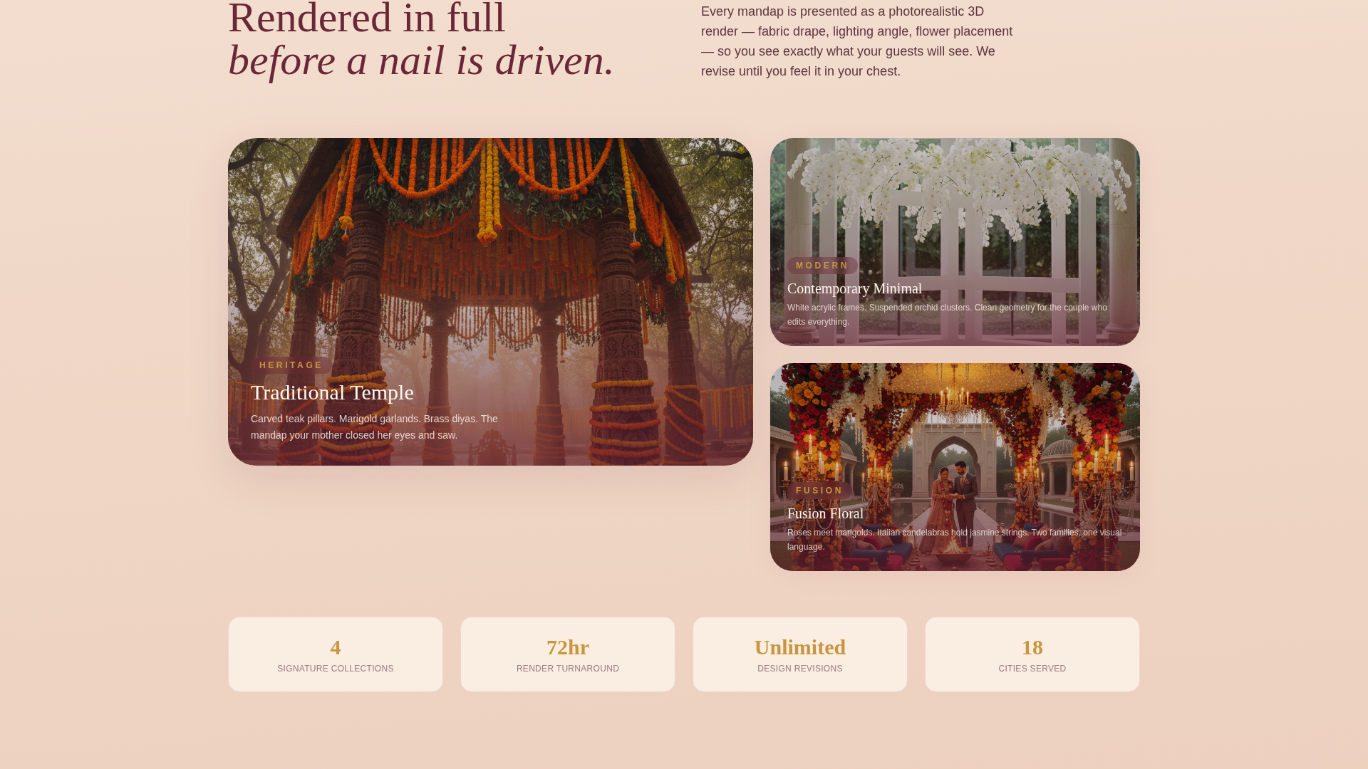 Indian Wedding Specialist Booking Website Template