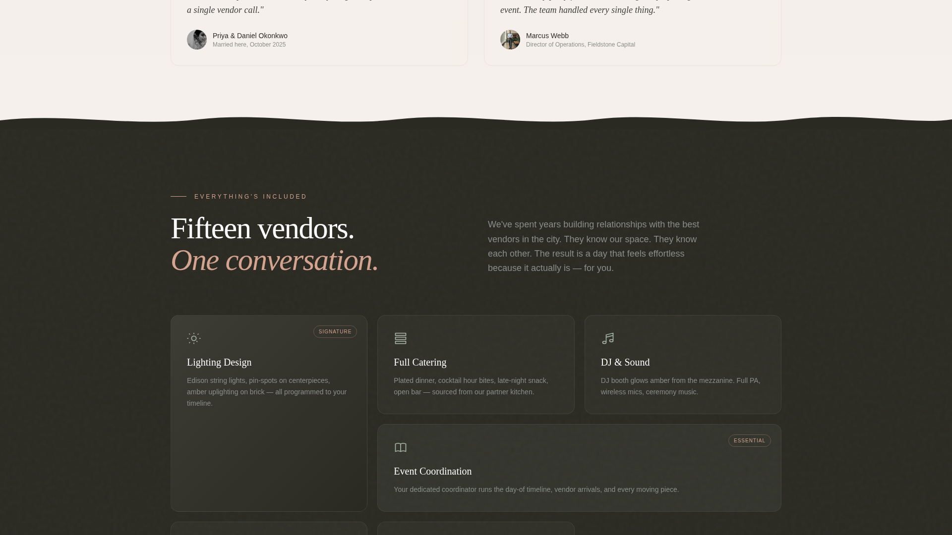 Wedding Venue Residential Booking Website Template
