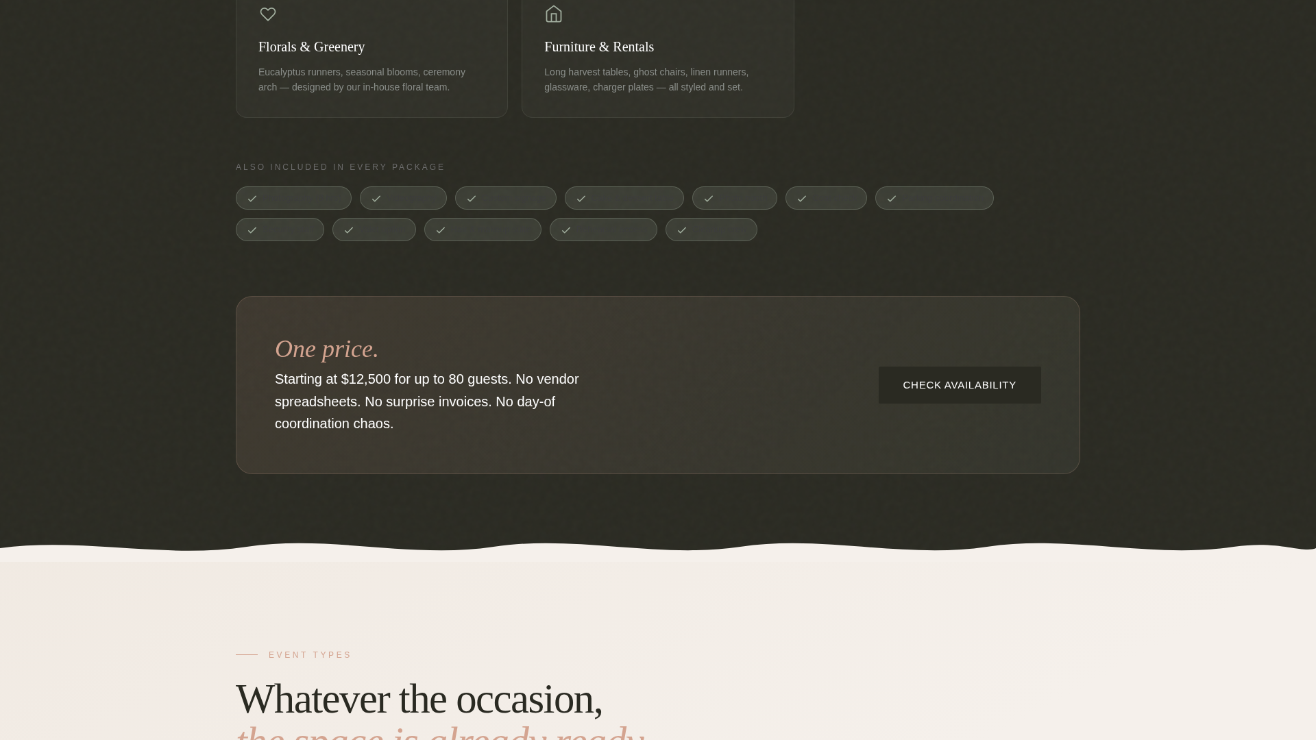 Wedding Venue Residential Booking Website Template