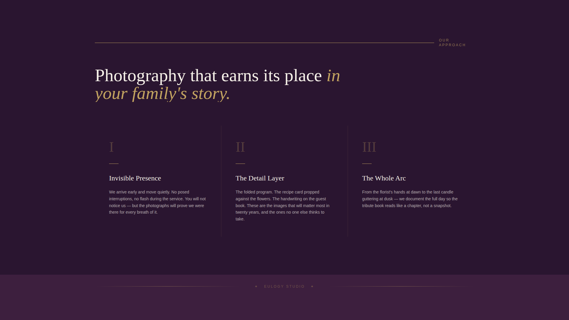 Memorial Event Specialist Booking Website Template