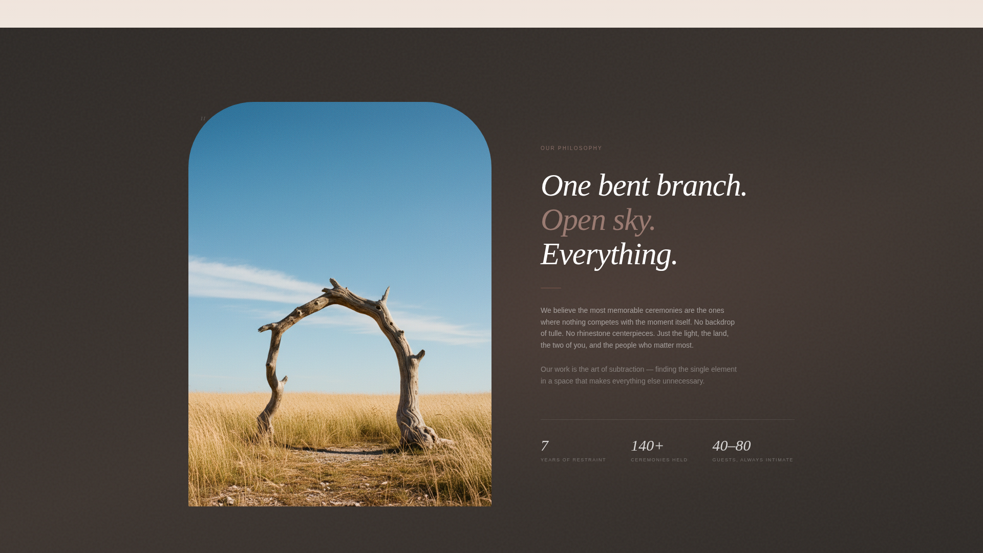 Minimalist Wedding Booking Website Template