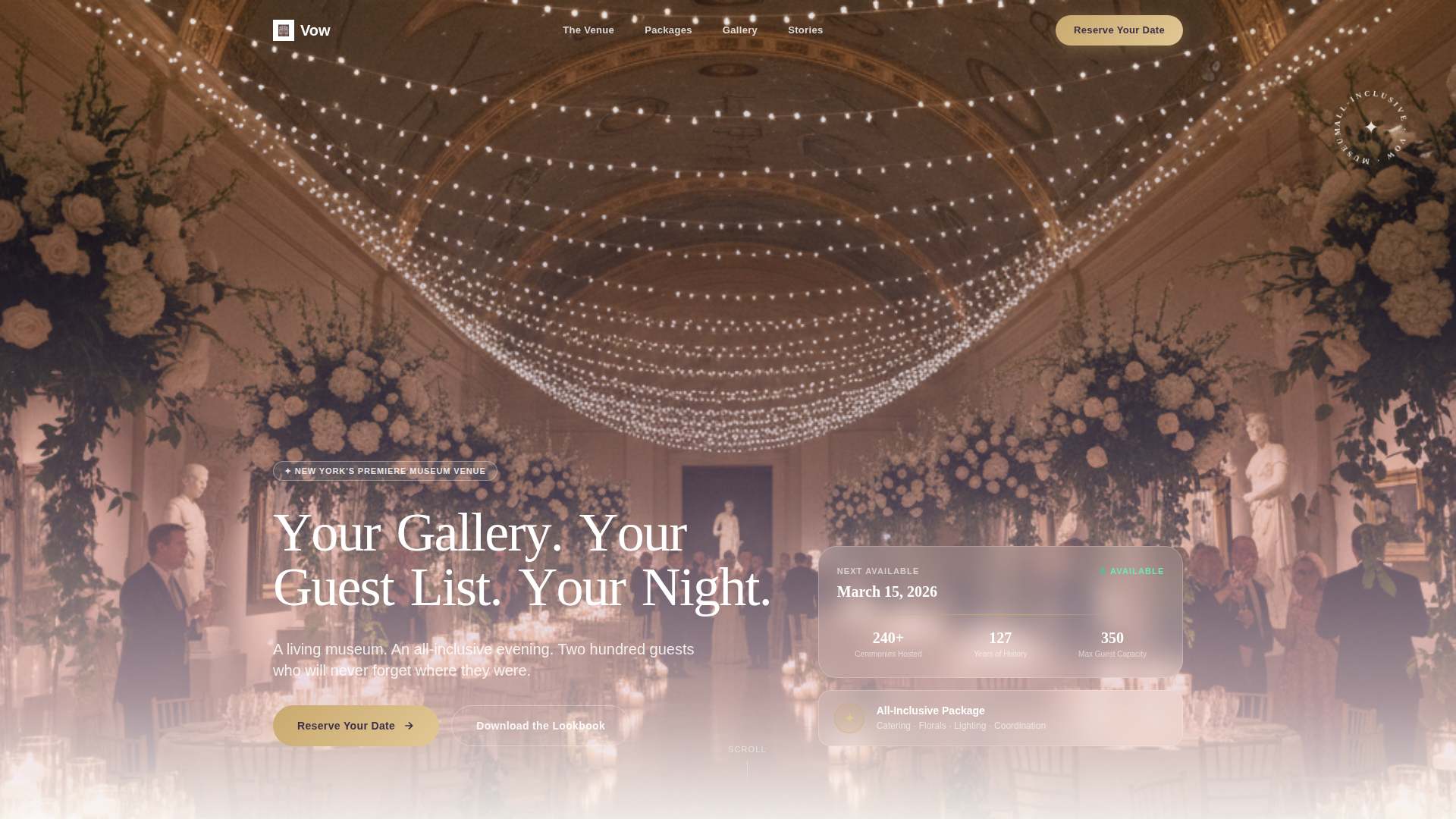 Wedding Venue Booking Website Template