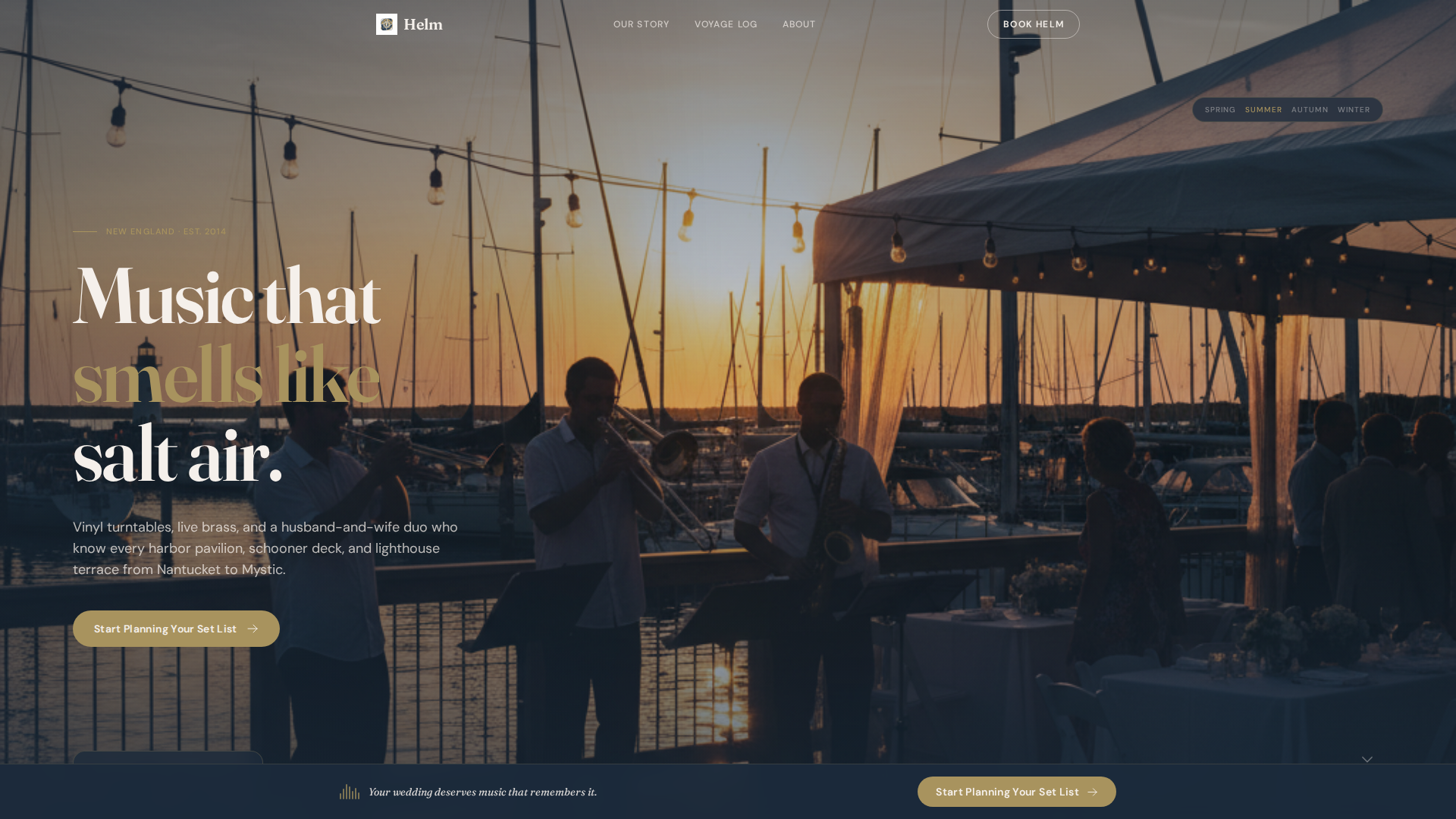 Nautical Wedding Pricing Website Template