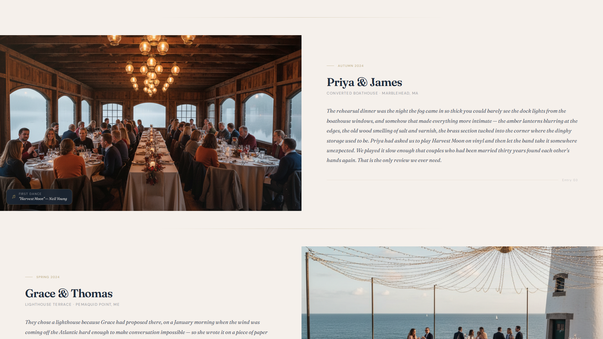 Nautical Wedding Pricing Website Template