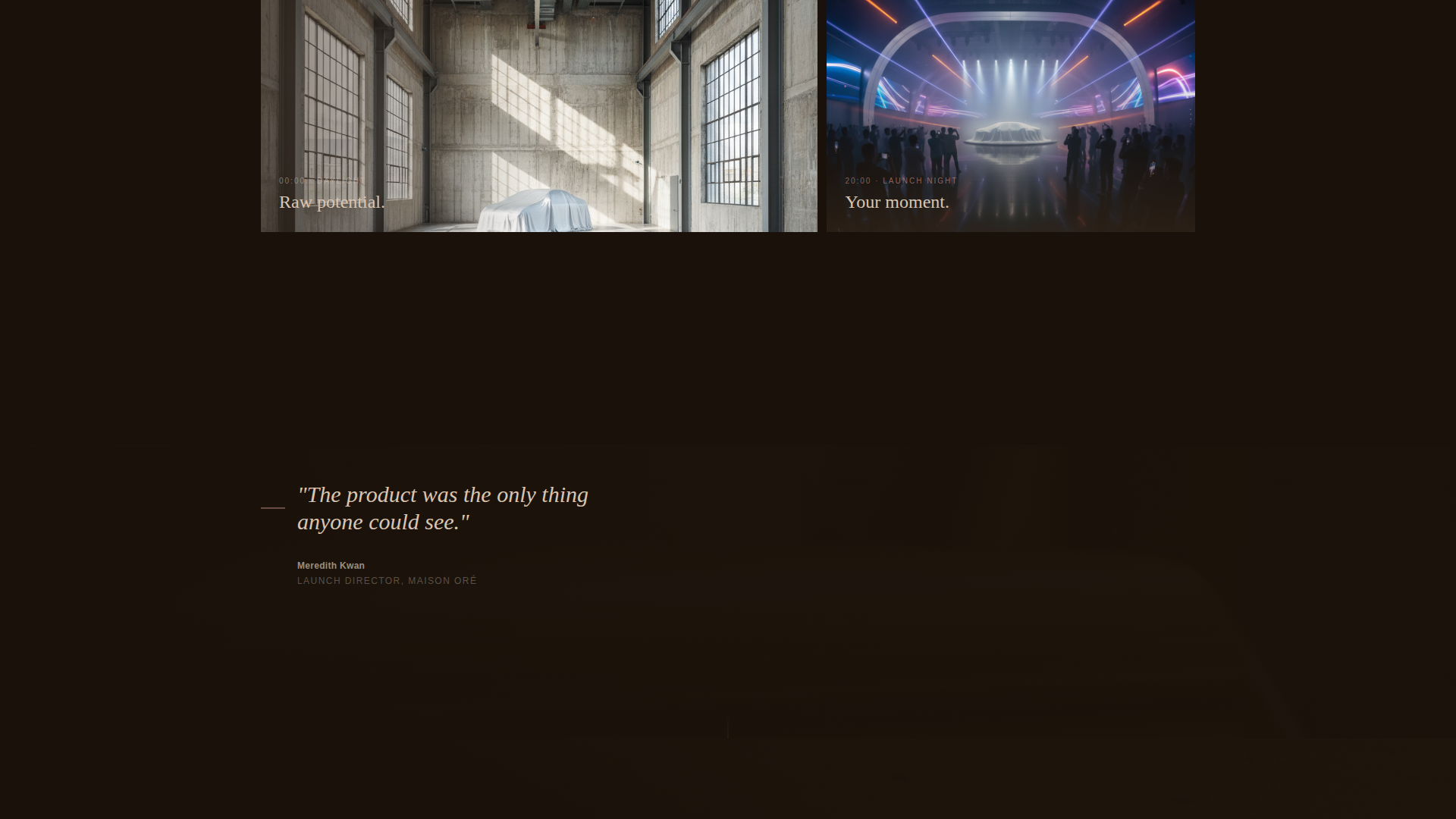 Product Launch Event Specialist Booking Website Template