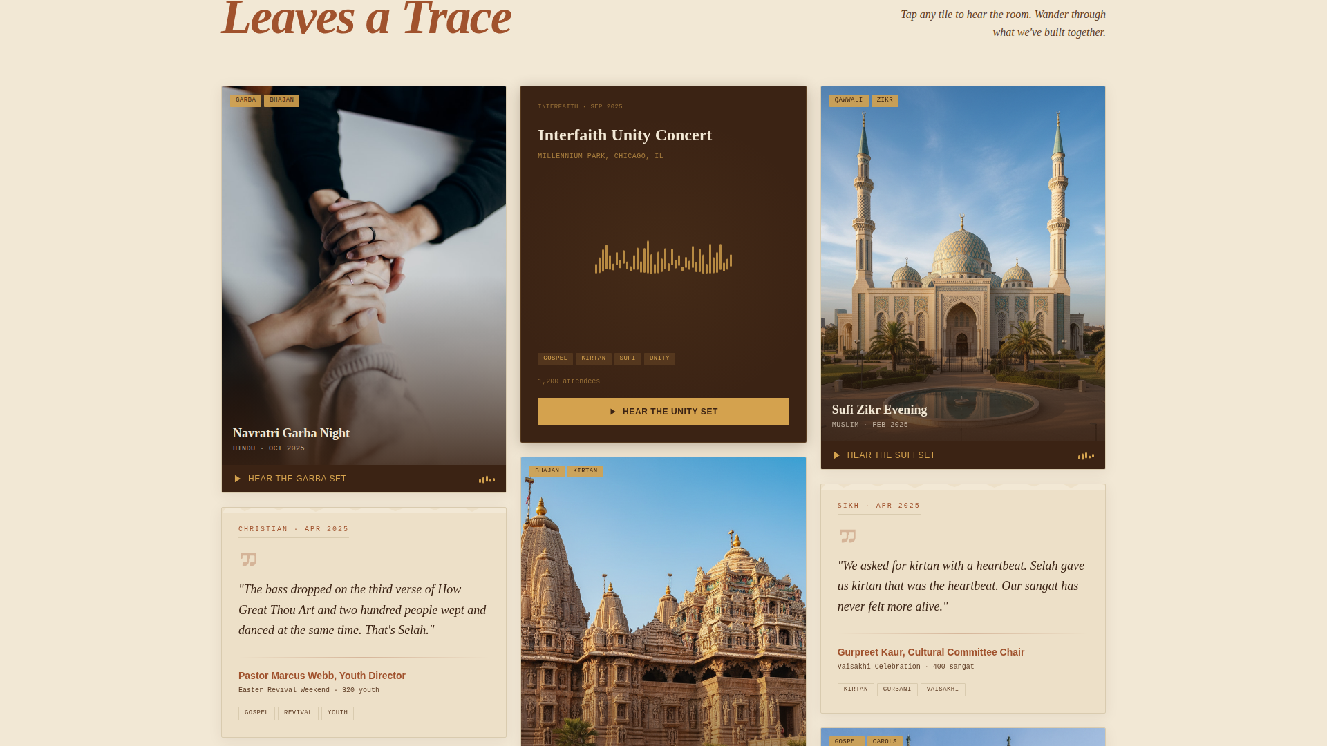 Religious Event Specialist Booking Website Template