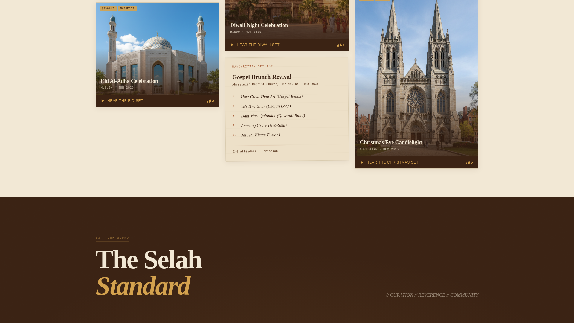 Religious Event Specialist Booking Website Template