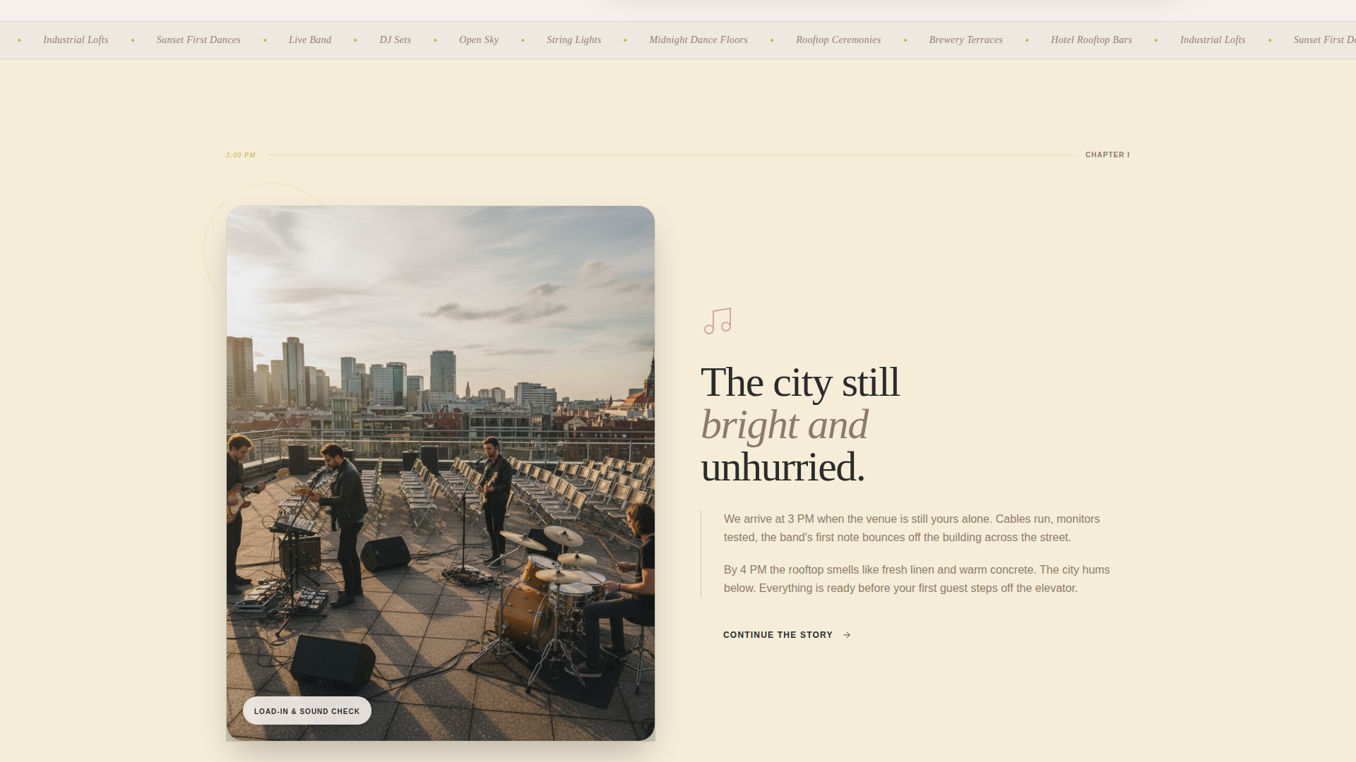 Stunning Rooftop Landing Page Template