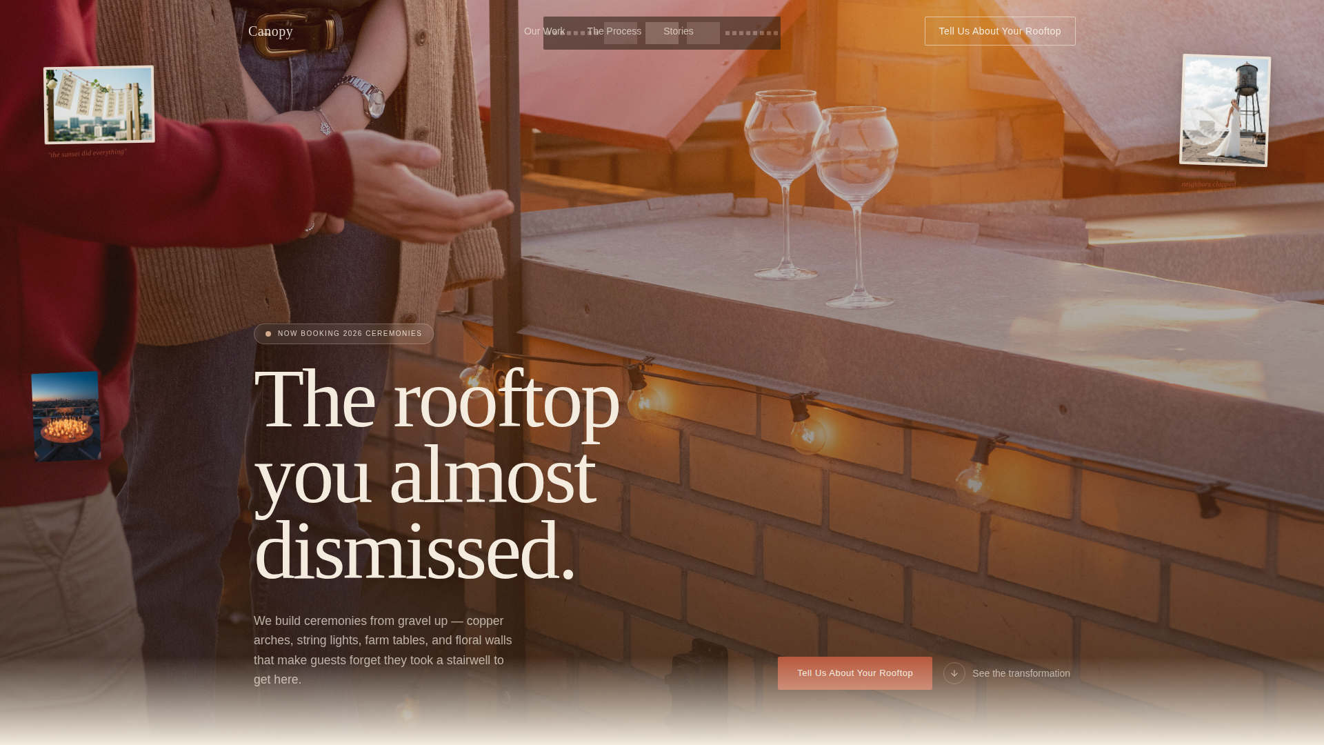 Rooftop Wedding Professional Website Template