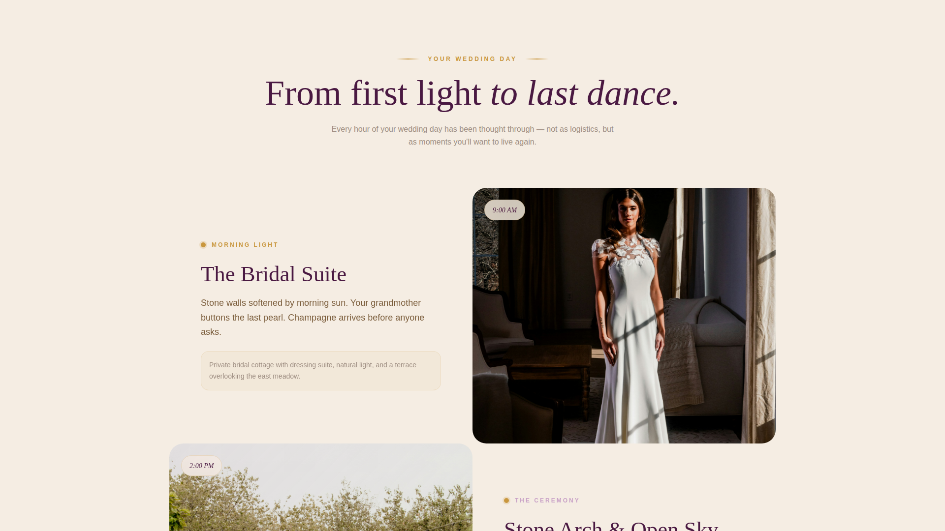Rustic Wedding Specialist Professional Website Template