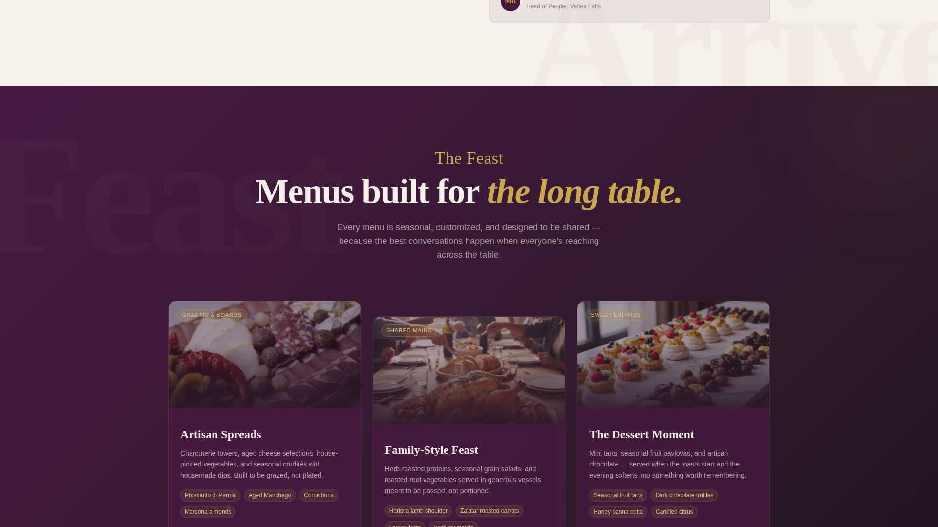 Catering Services Landing Page Template