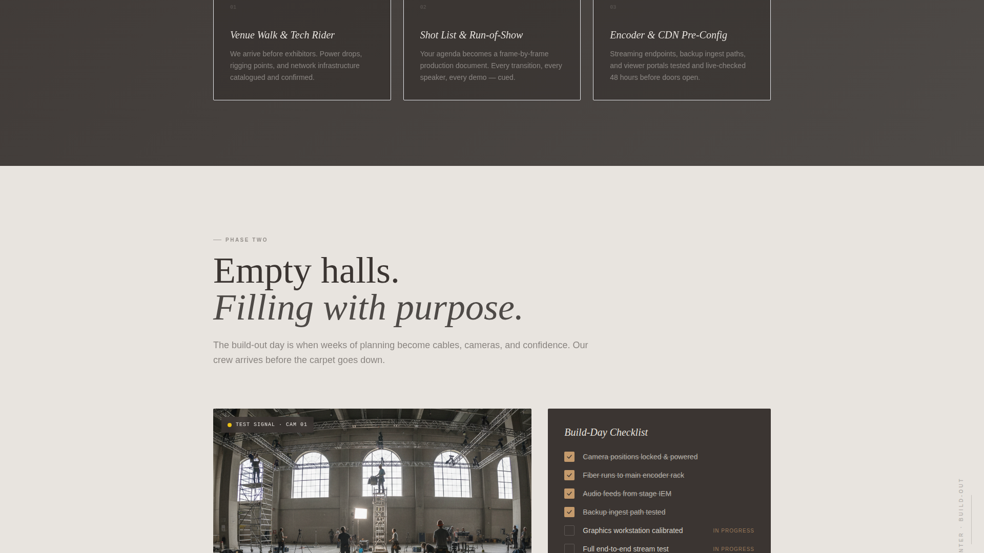 Curated Event Landing Page Template