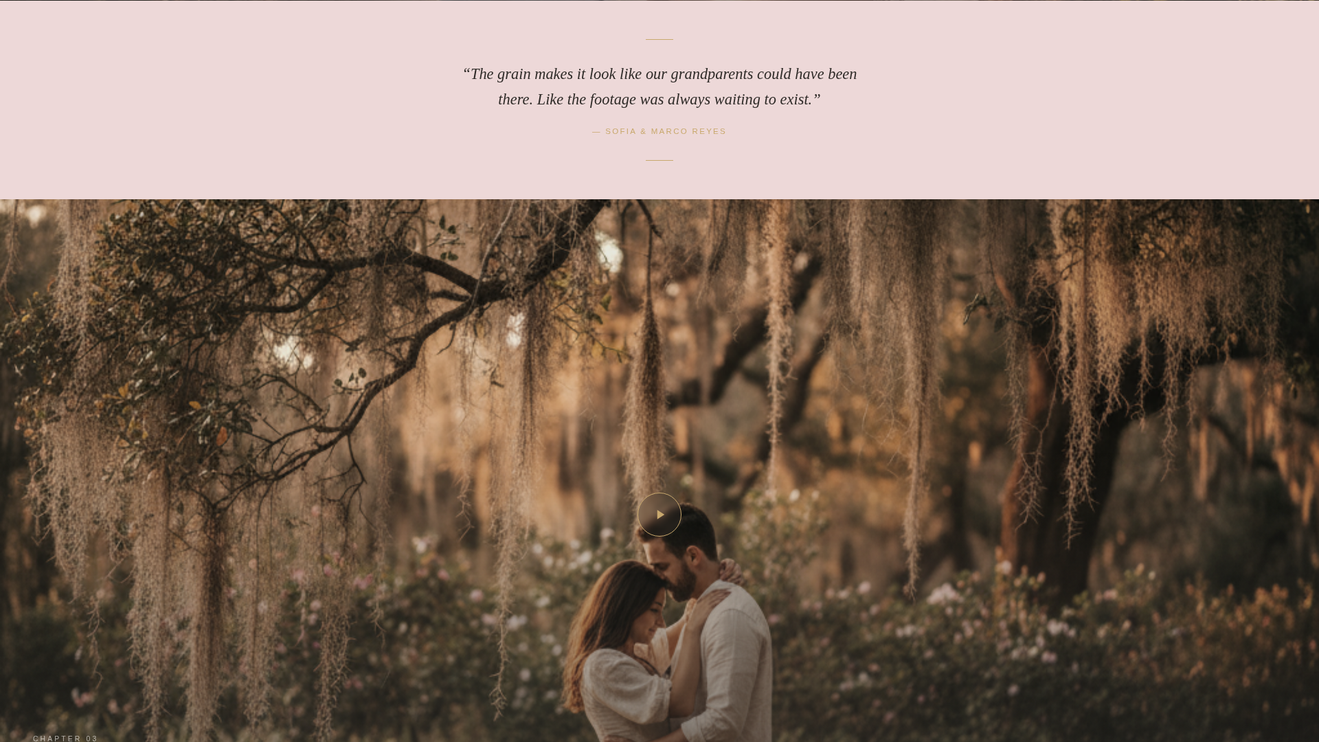 Videography Portfolio Landing Page Template