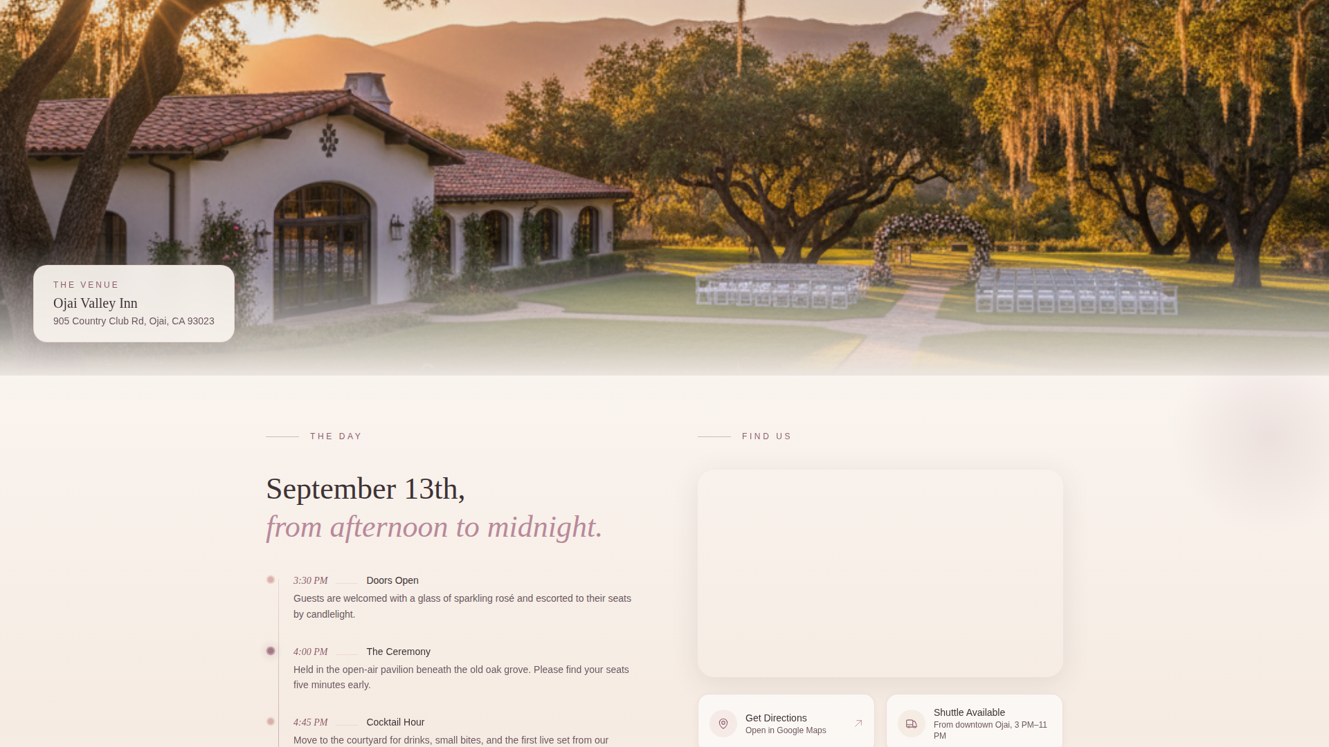 Wedding Coordination Landing Page Template