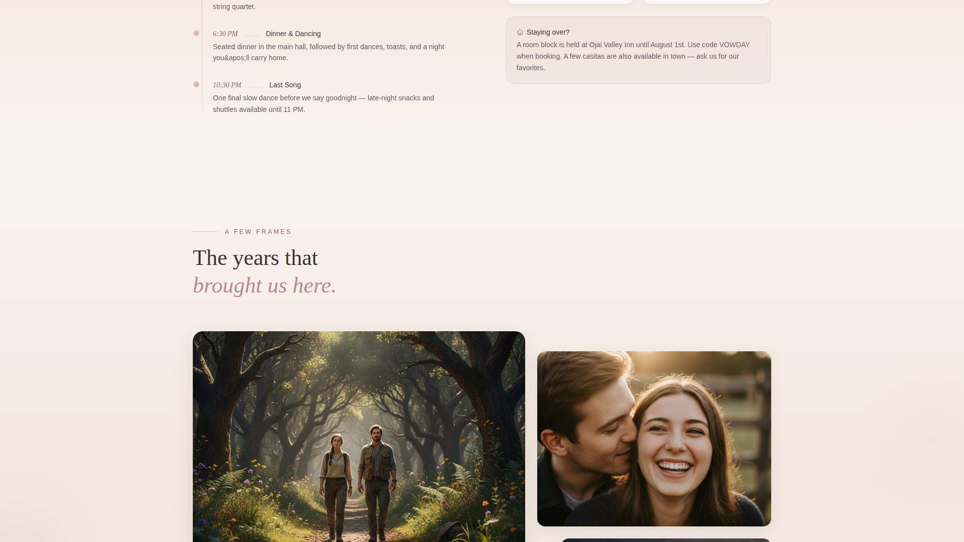 Wedding Coordination Landing Page Template