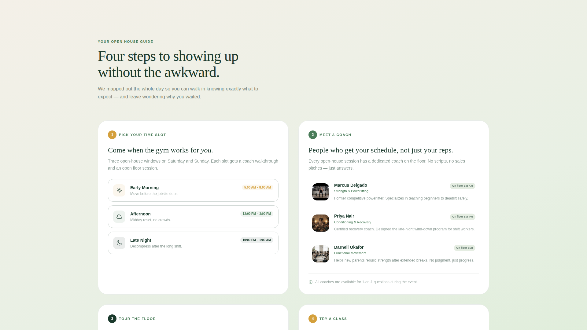 24-Hour Access Gym Open House Event Landing Page Template