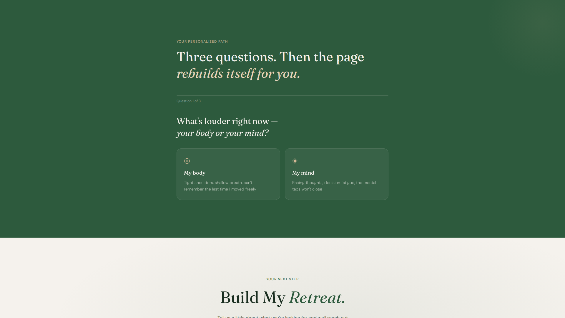 Adventure Wellness Retreat Landing Page Template