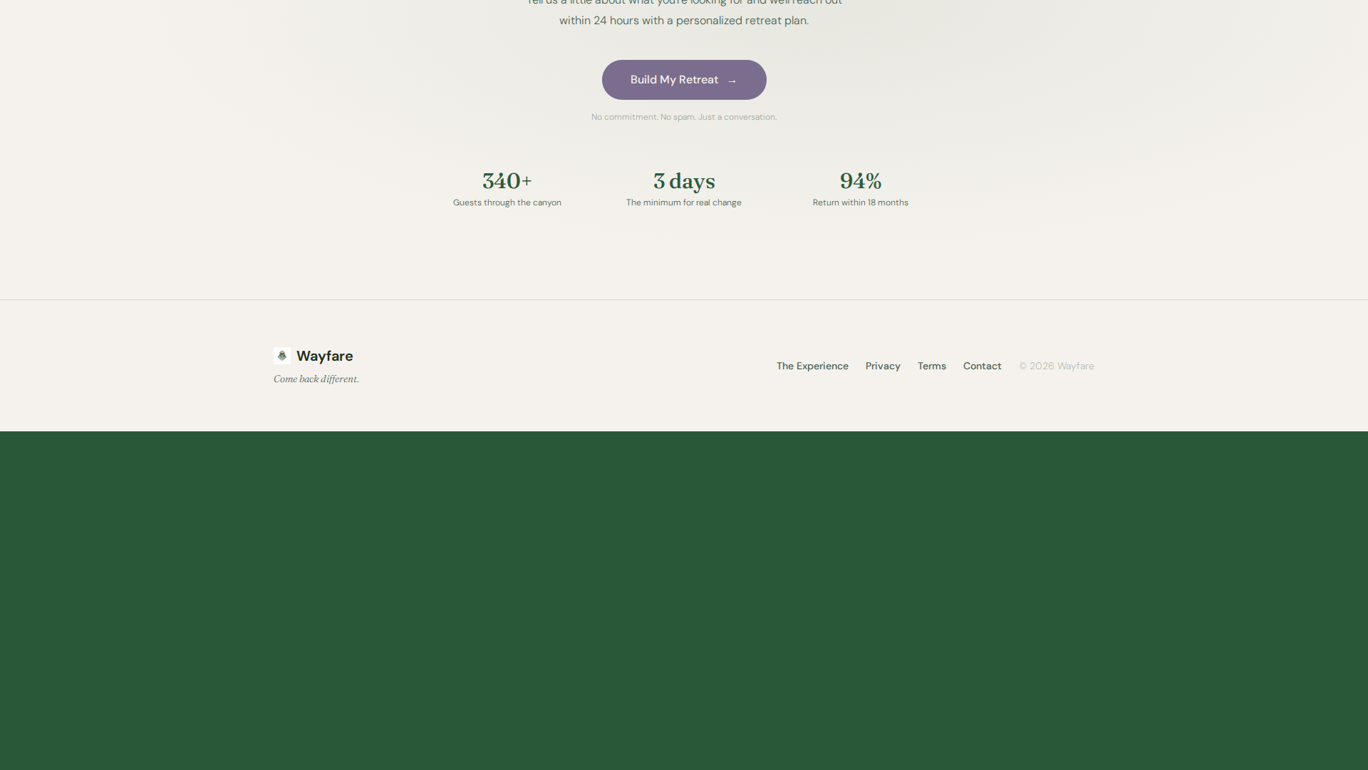 Adventure Wellness Retreat Landing Page Template