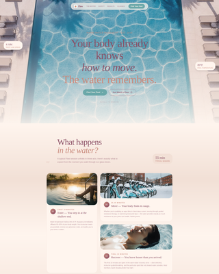 Aquatic Fitness Center Website Template for Hesitant First-Timers