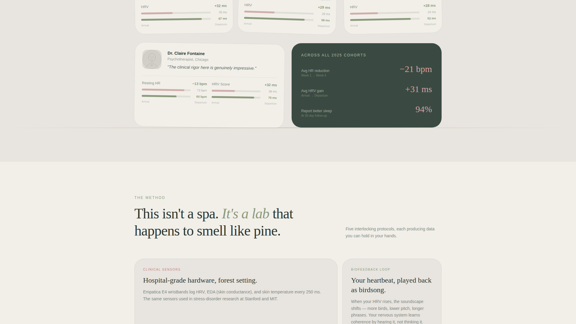 Attune - Restorative Biofeedback Landing Page Template