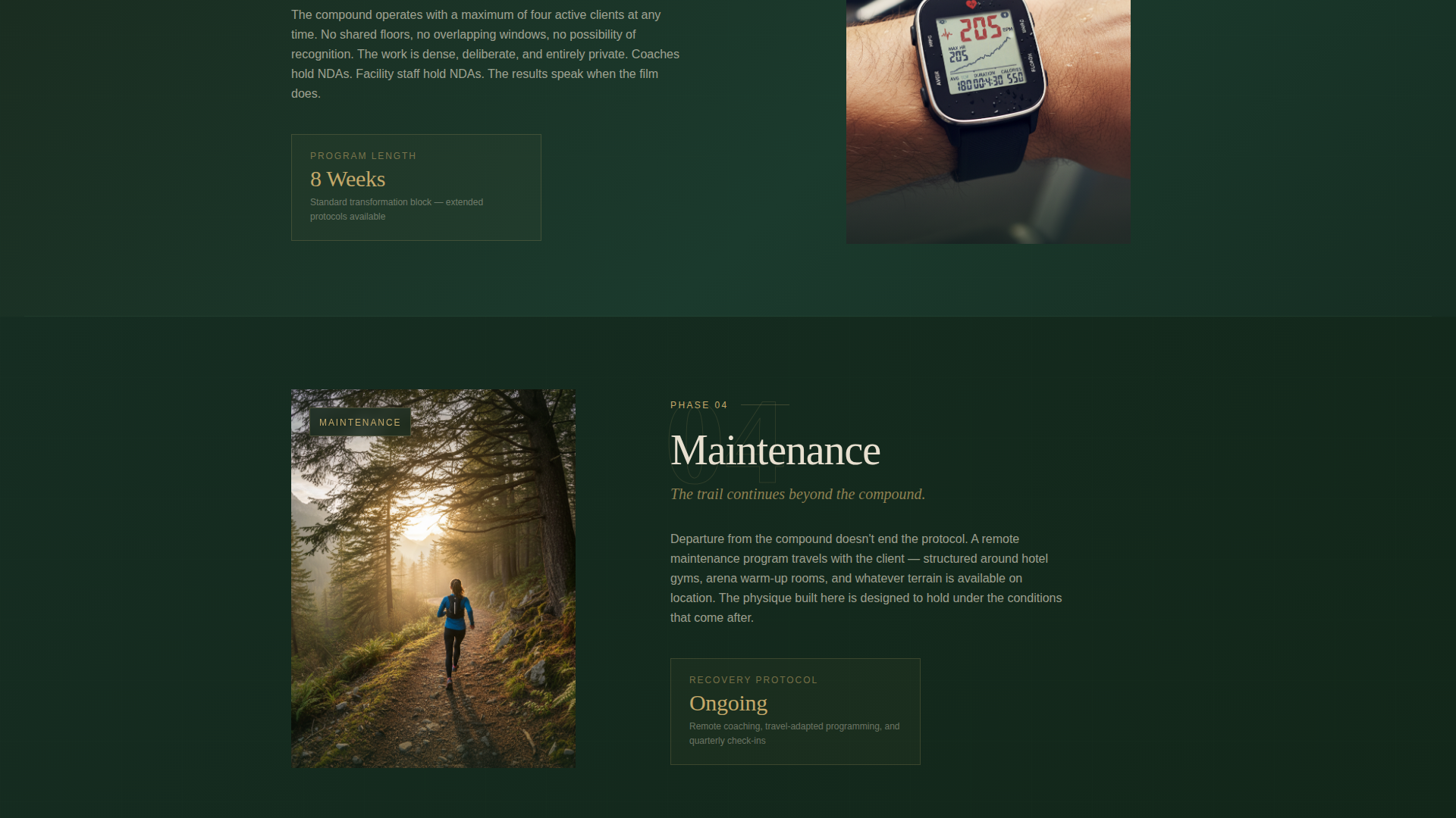 Elite Celebrity Personal Training Gated Booking Website Template