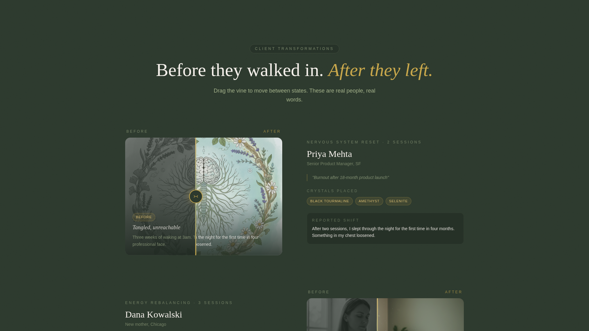 Attune - Immersive Crystal Healing Landing Page Template