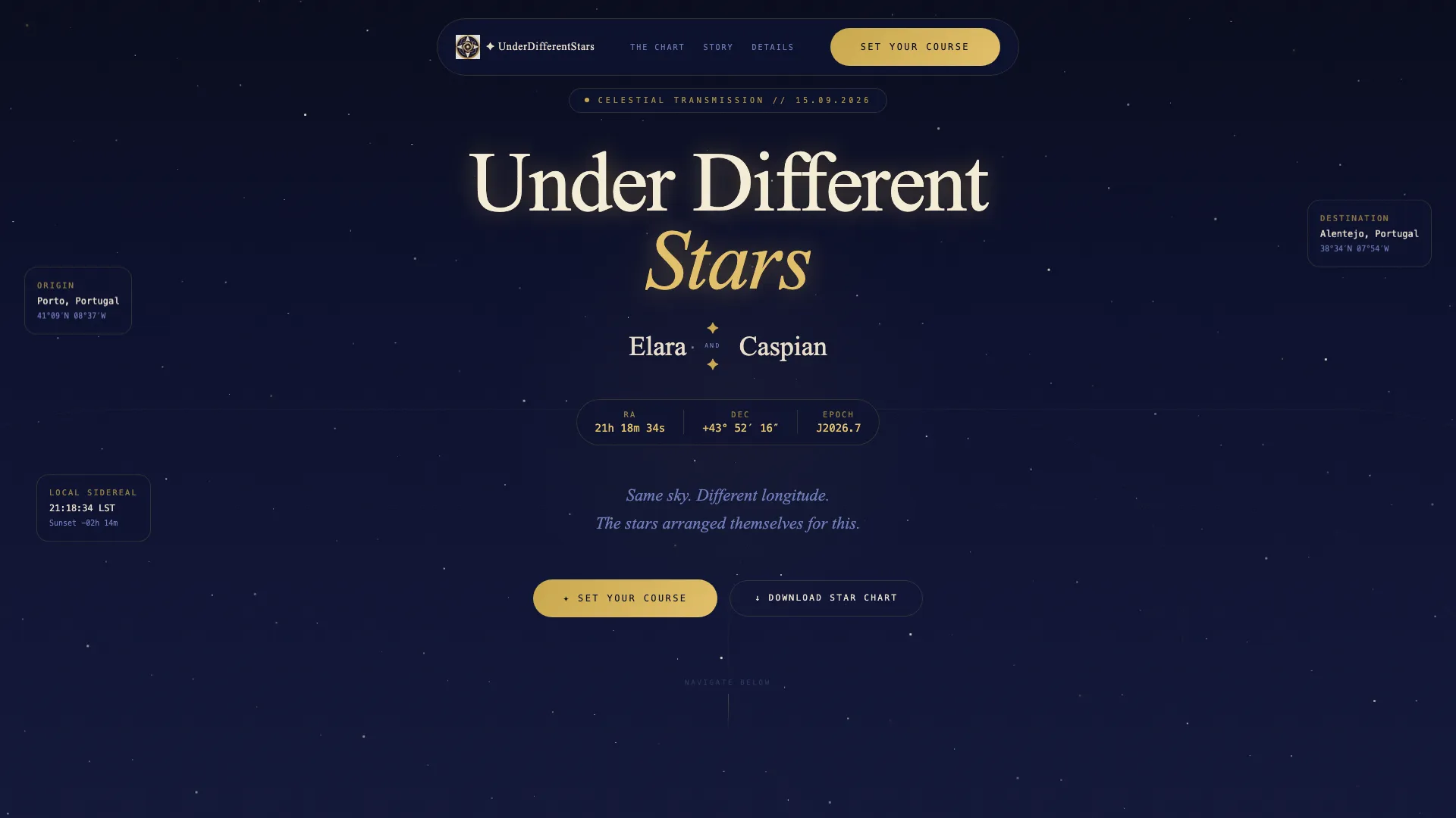Cosmos — Mesmerizing Astronomy Getaway Landing Page Template