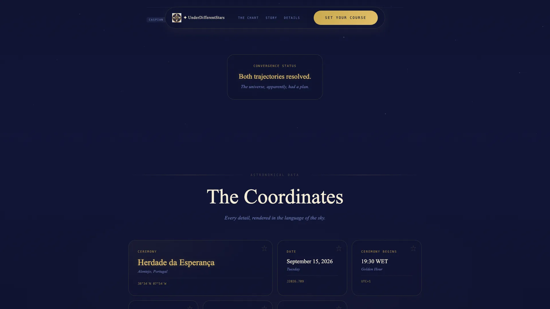 Cosmos — Mesmerizing Astronomy Getaway Landing Page Template