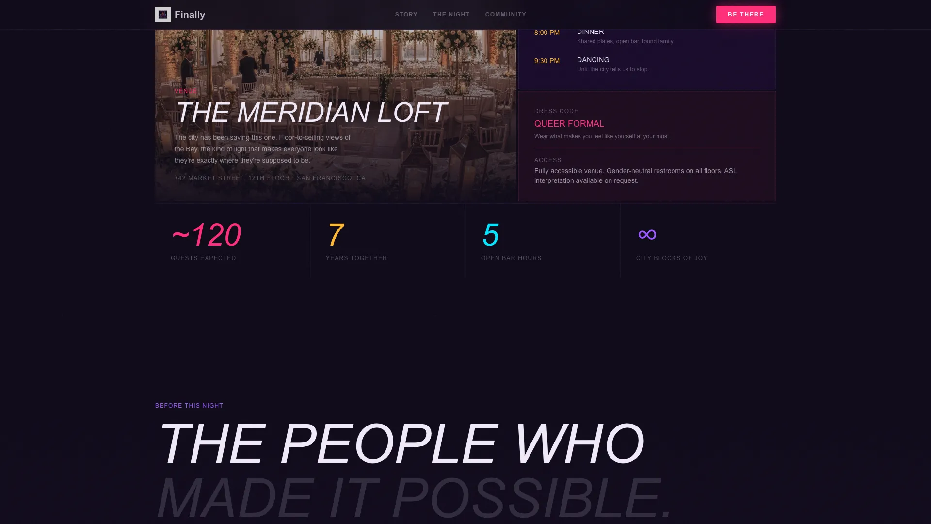 Finally - Triumphant LGBTQ+ Wedding Landing Page Template