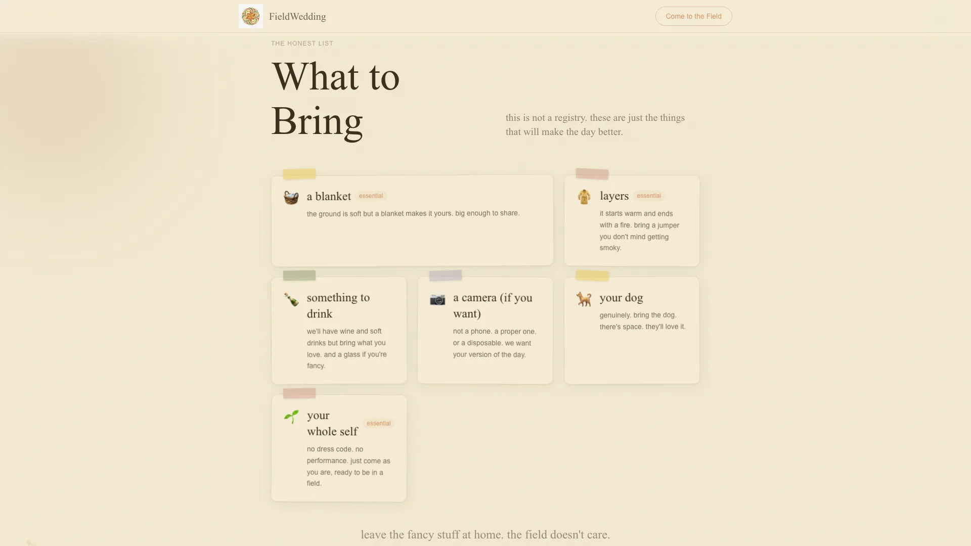 Bohemian - Handcrafted Field Wedding Landing Page Template