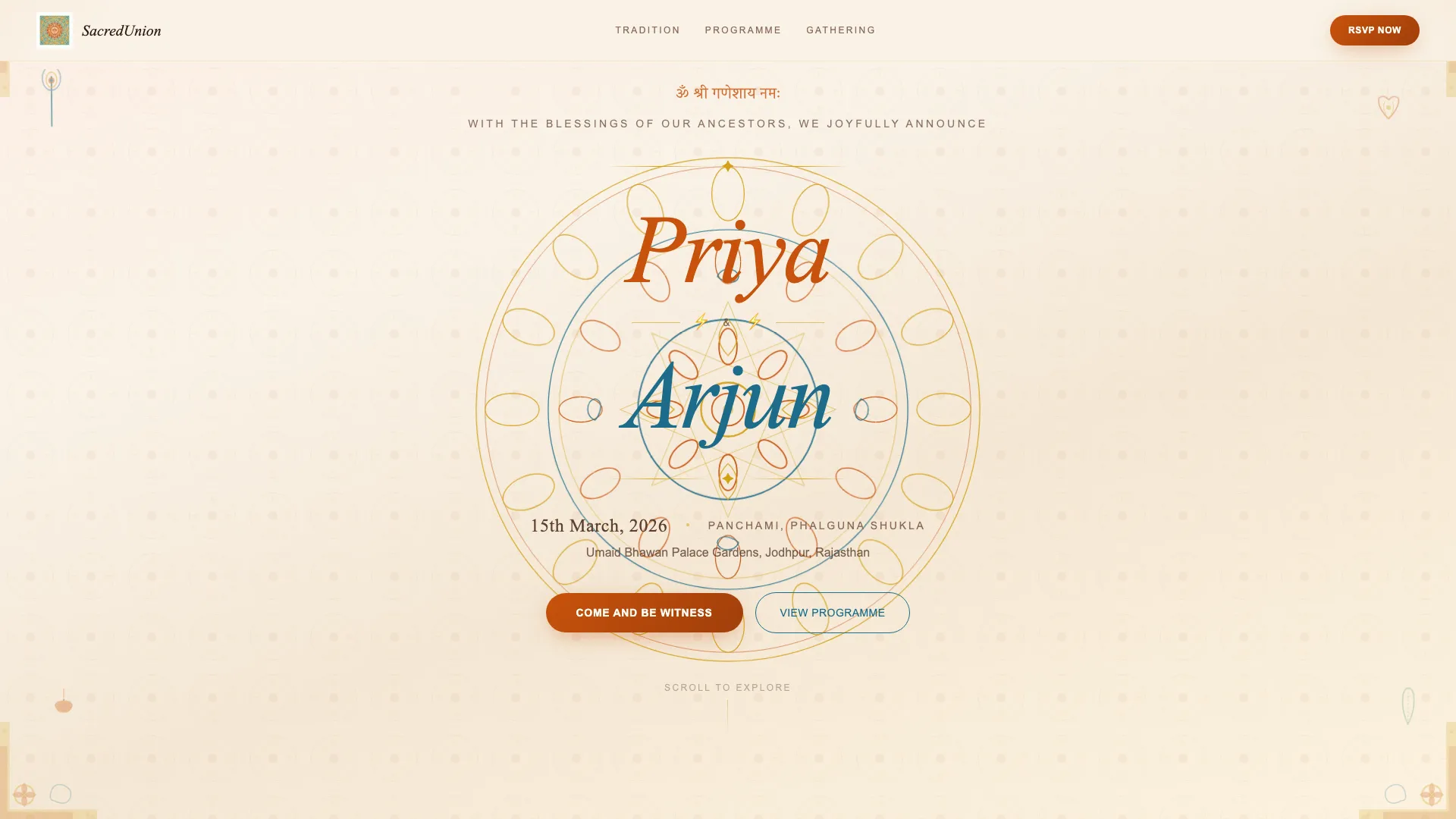Heritage — Authentic Cultural Ceremony Landing Page Template