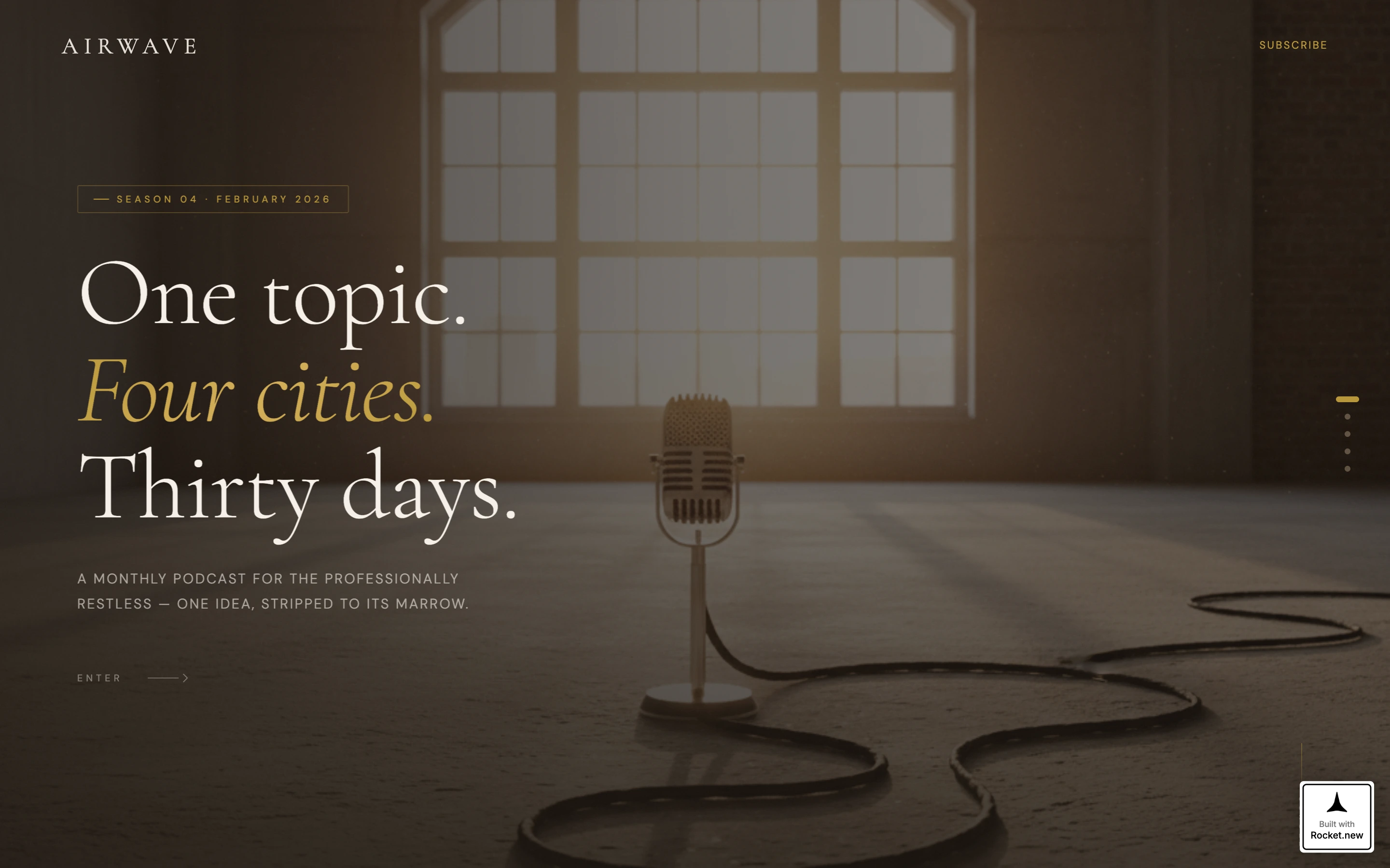 Airwave - Immersive Podcasting Landing Page Template
