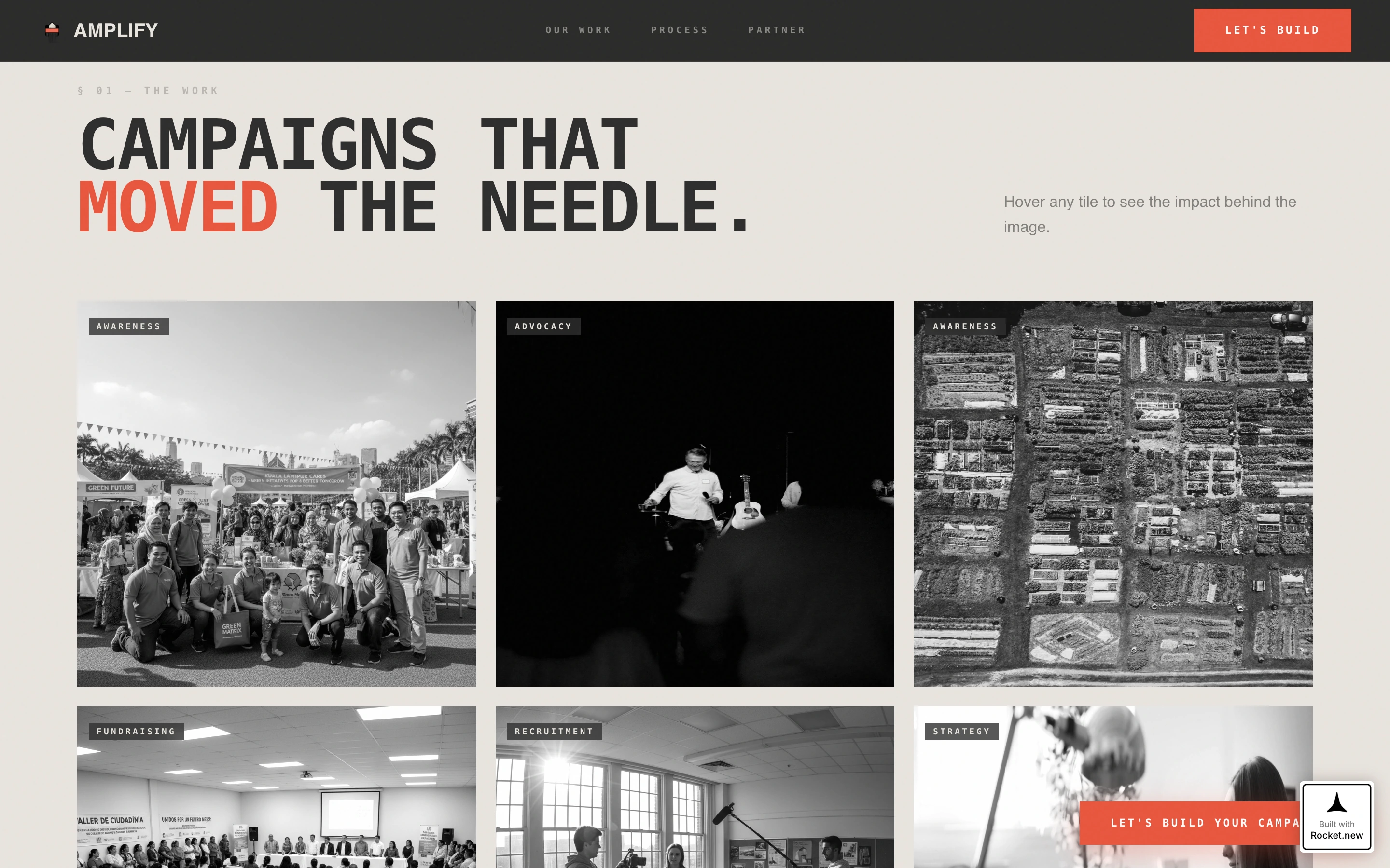 Nonprofit Marketing Agency Bold Landing Page Template