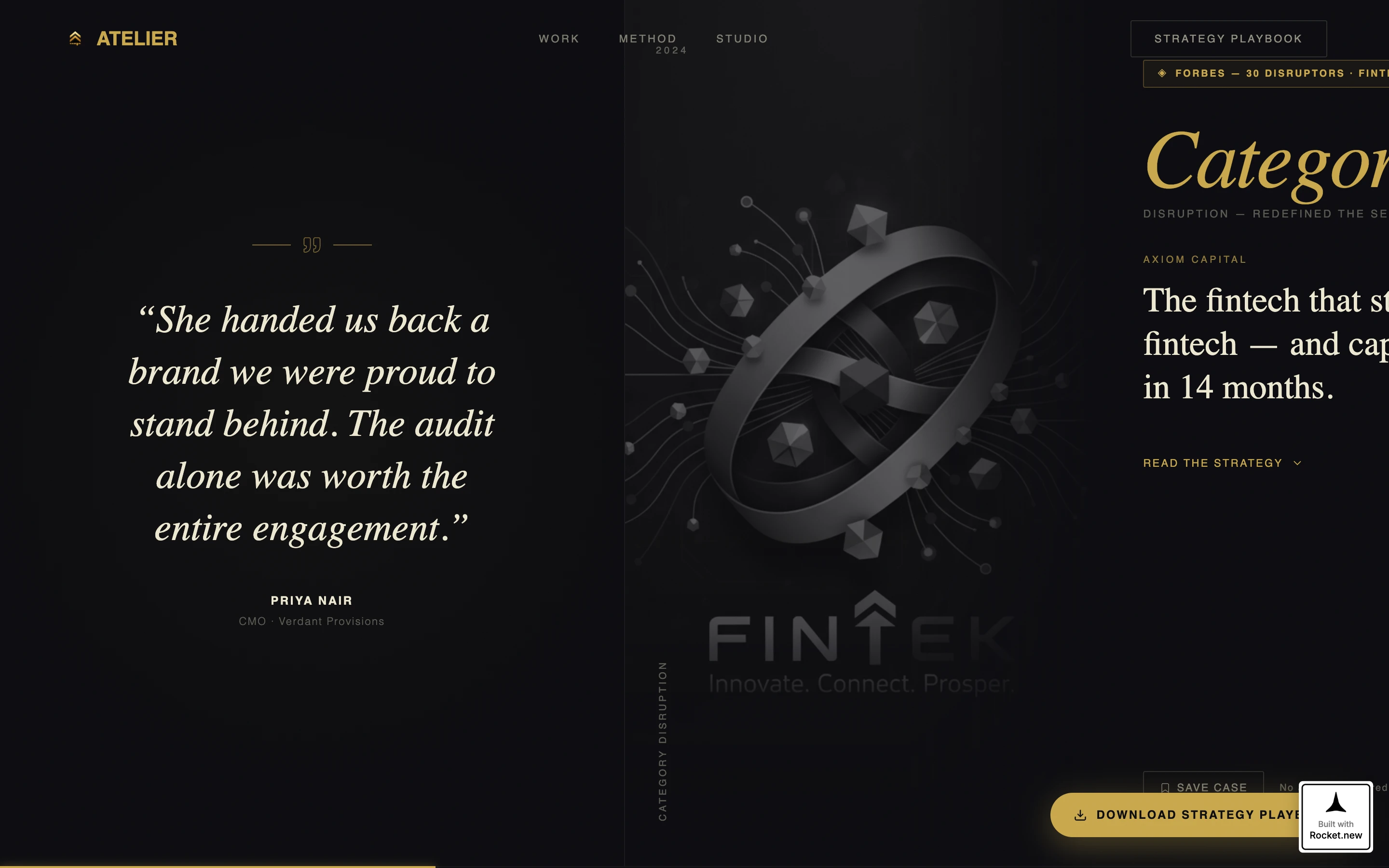 Brand Strategist Case Study Portfolio Landing Page