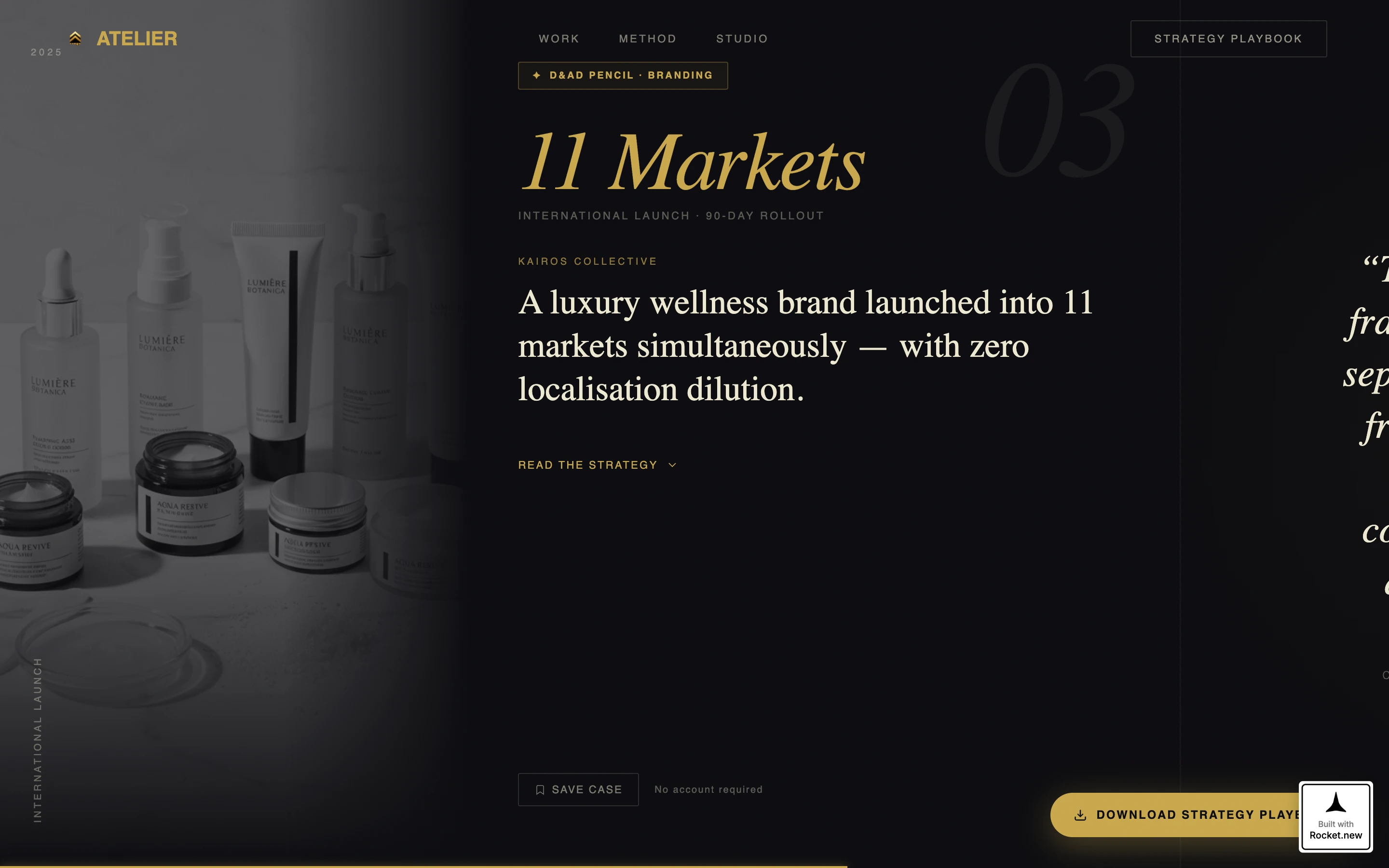 Brand Strategist Case Study Portfolio Landing Page