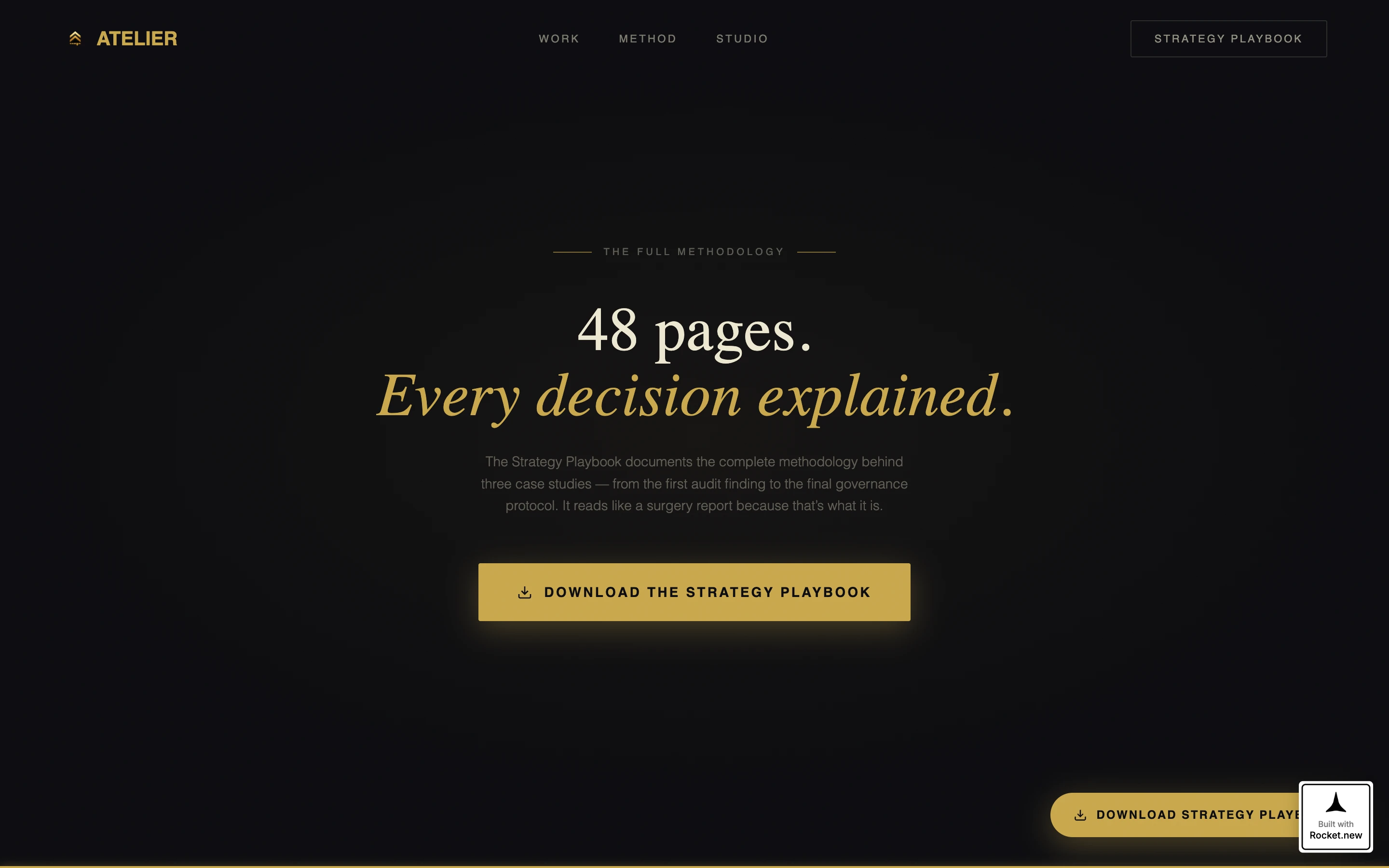 Brand Strategist Case Study Portfolio Landing Page