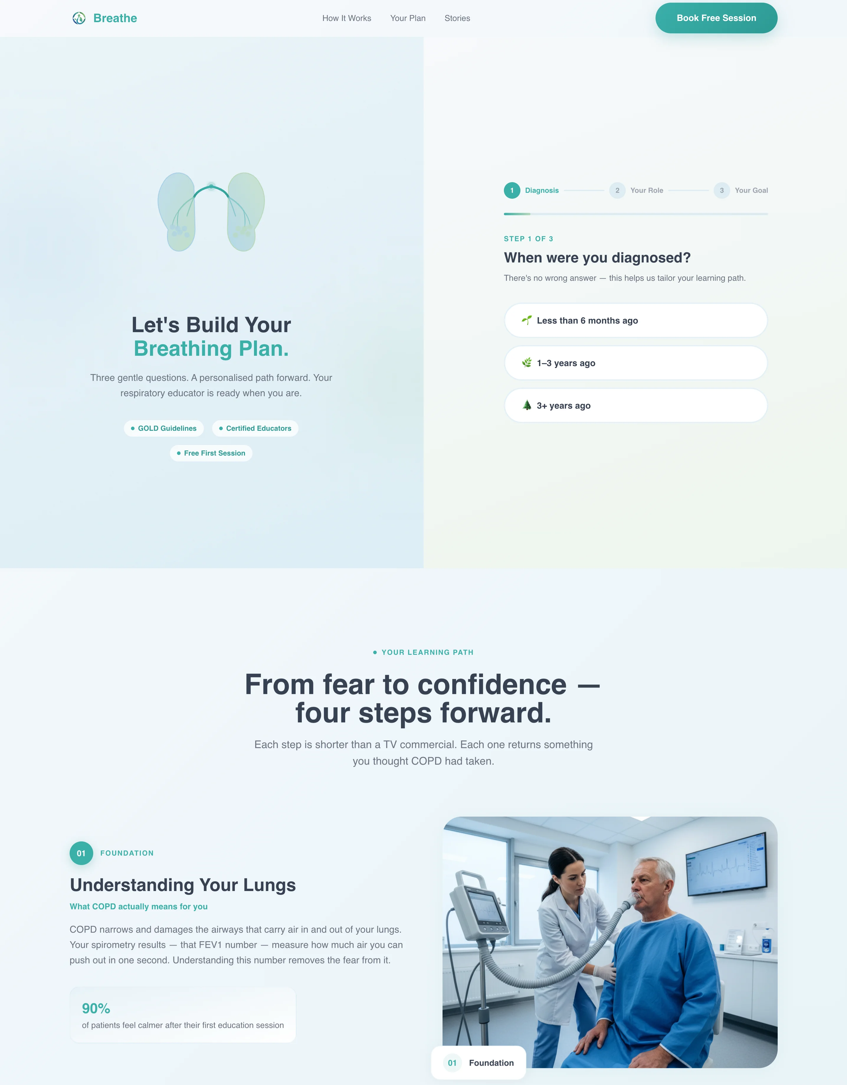 Breathe - Calming Copd Landing Page Template