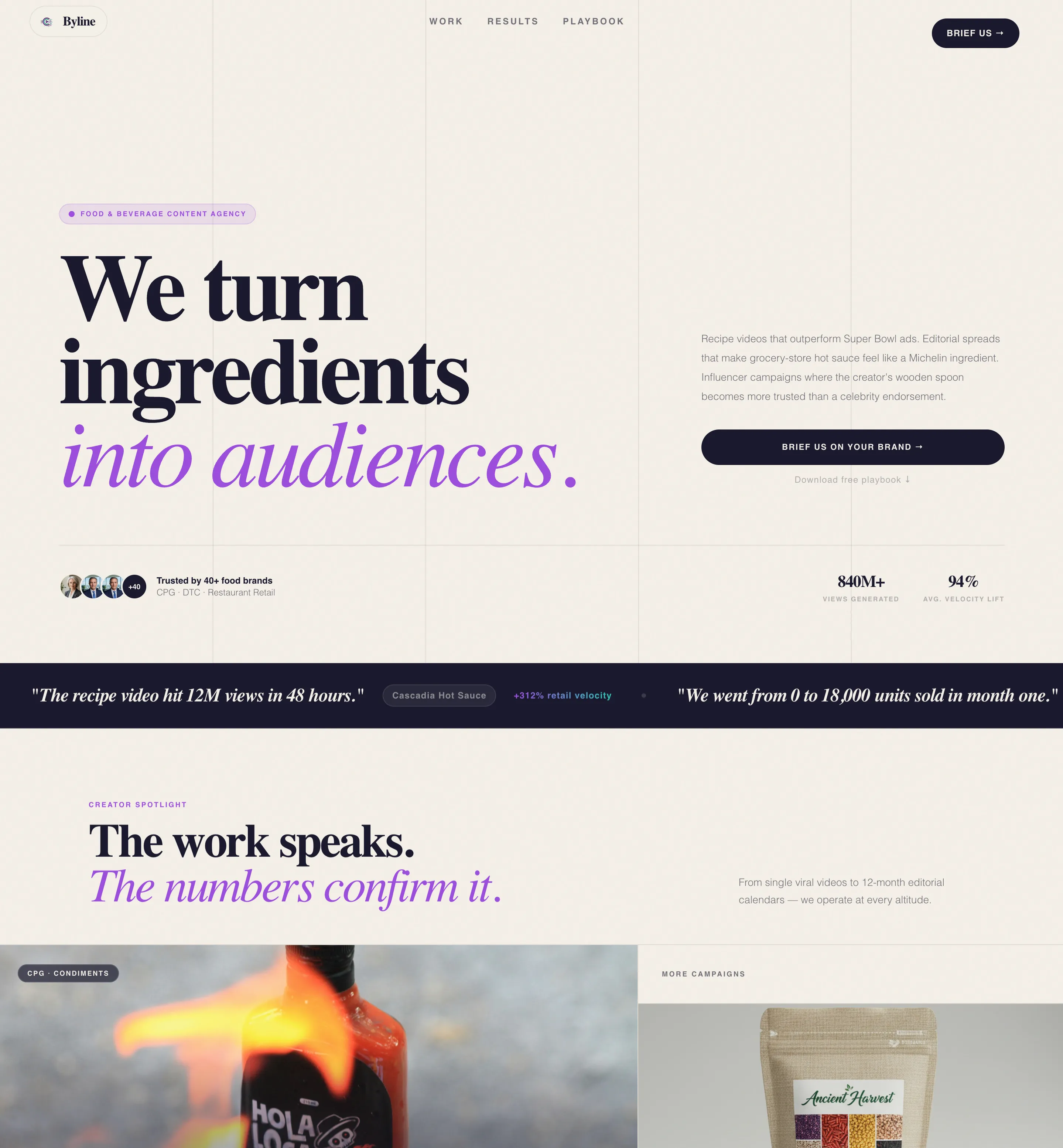 Appetite — Culinary Content Agency Landing Page Template