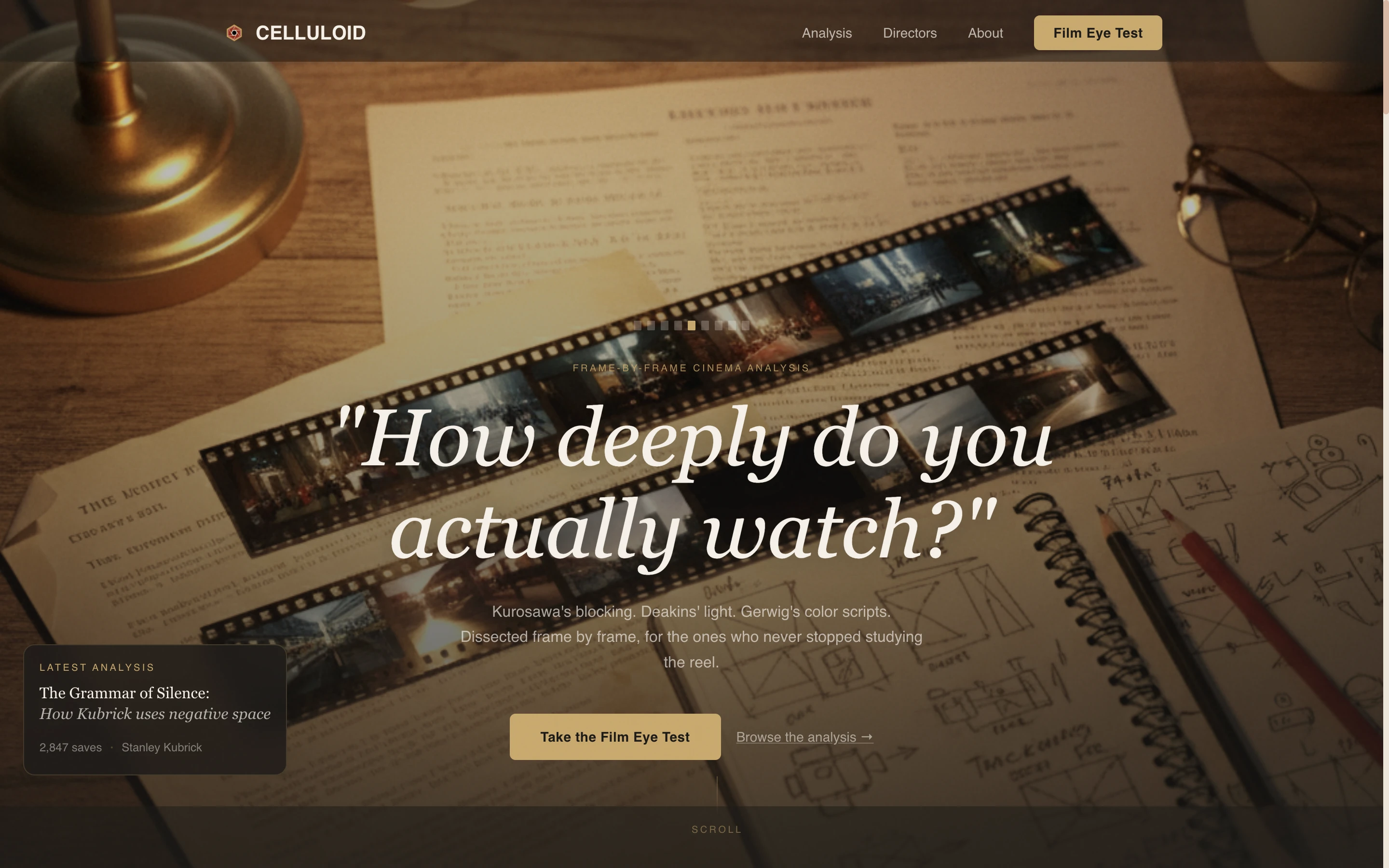 Film Analysis Instagram Landing Page Template