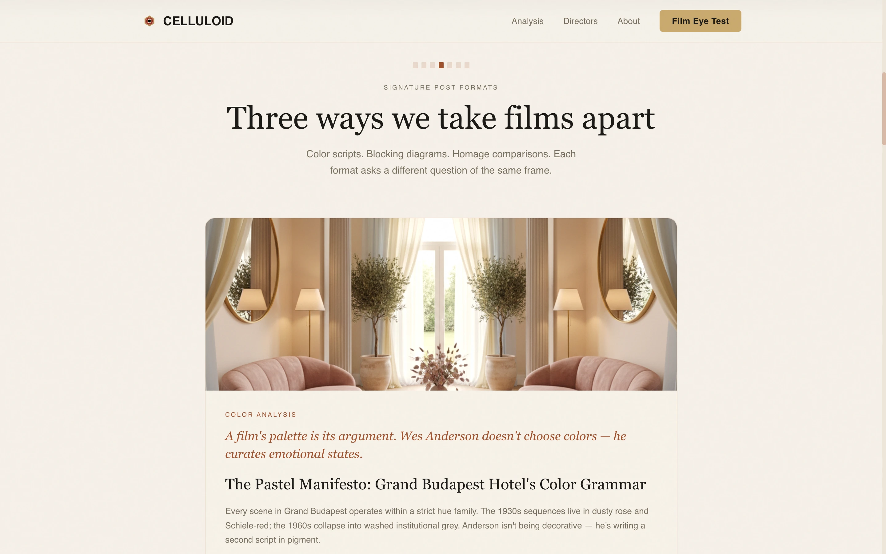 Film Analysis Instagram Landing Page Template