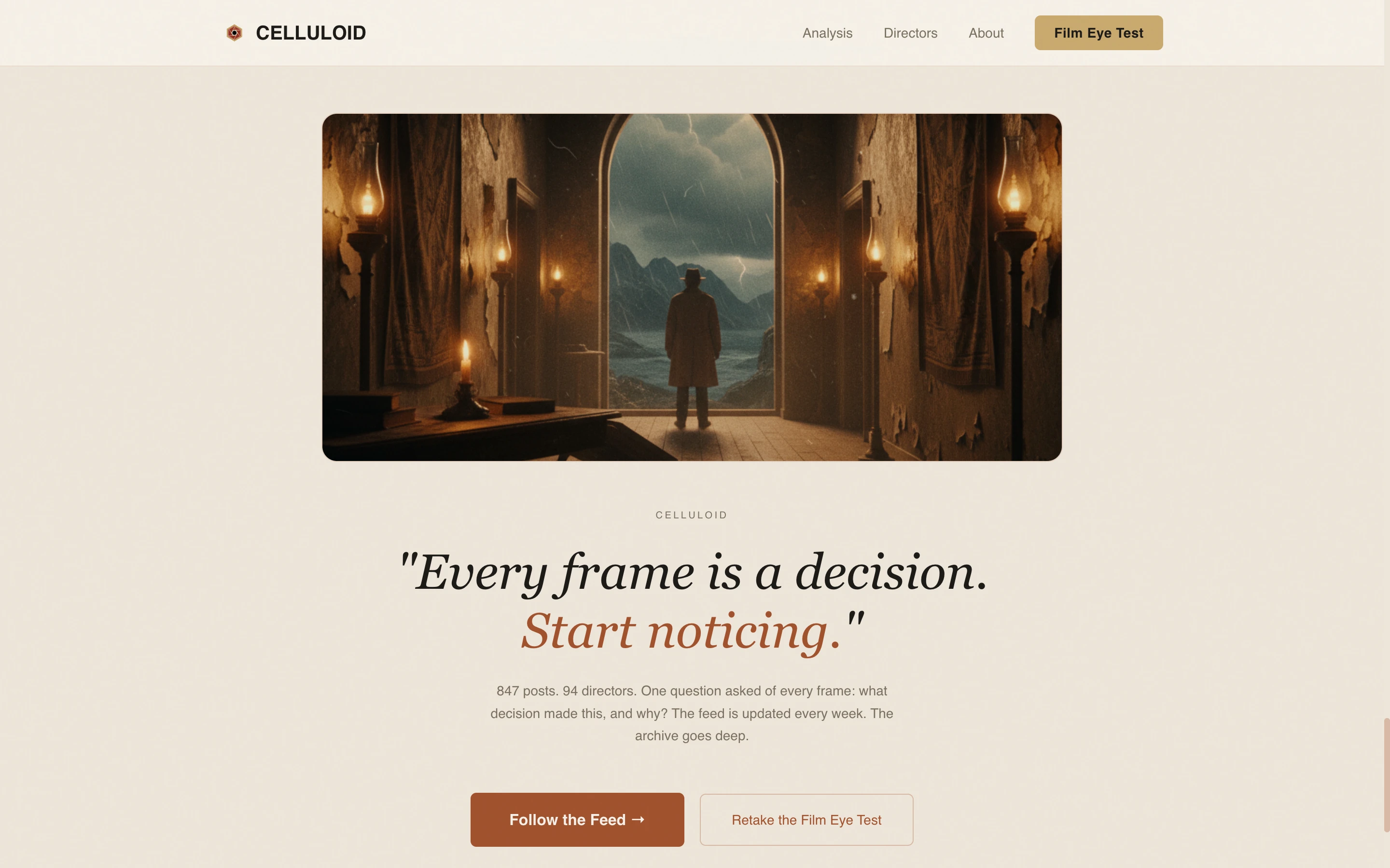 Film Analysis Instagram Landing Page Template