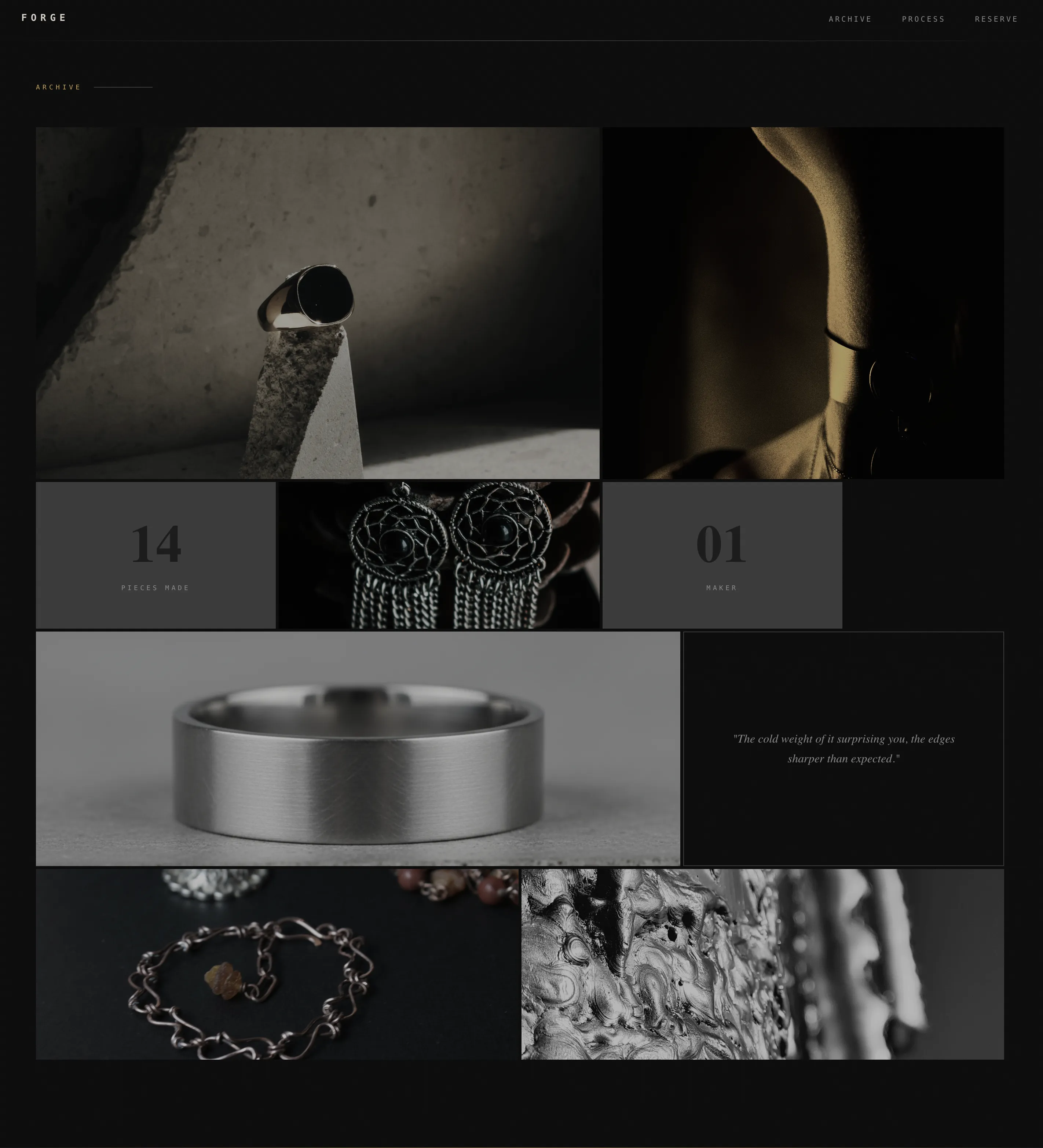Beacon — Elegant Brutalist Jewelry Landing Page Template