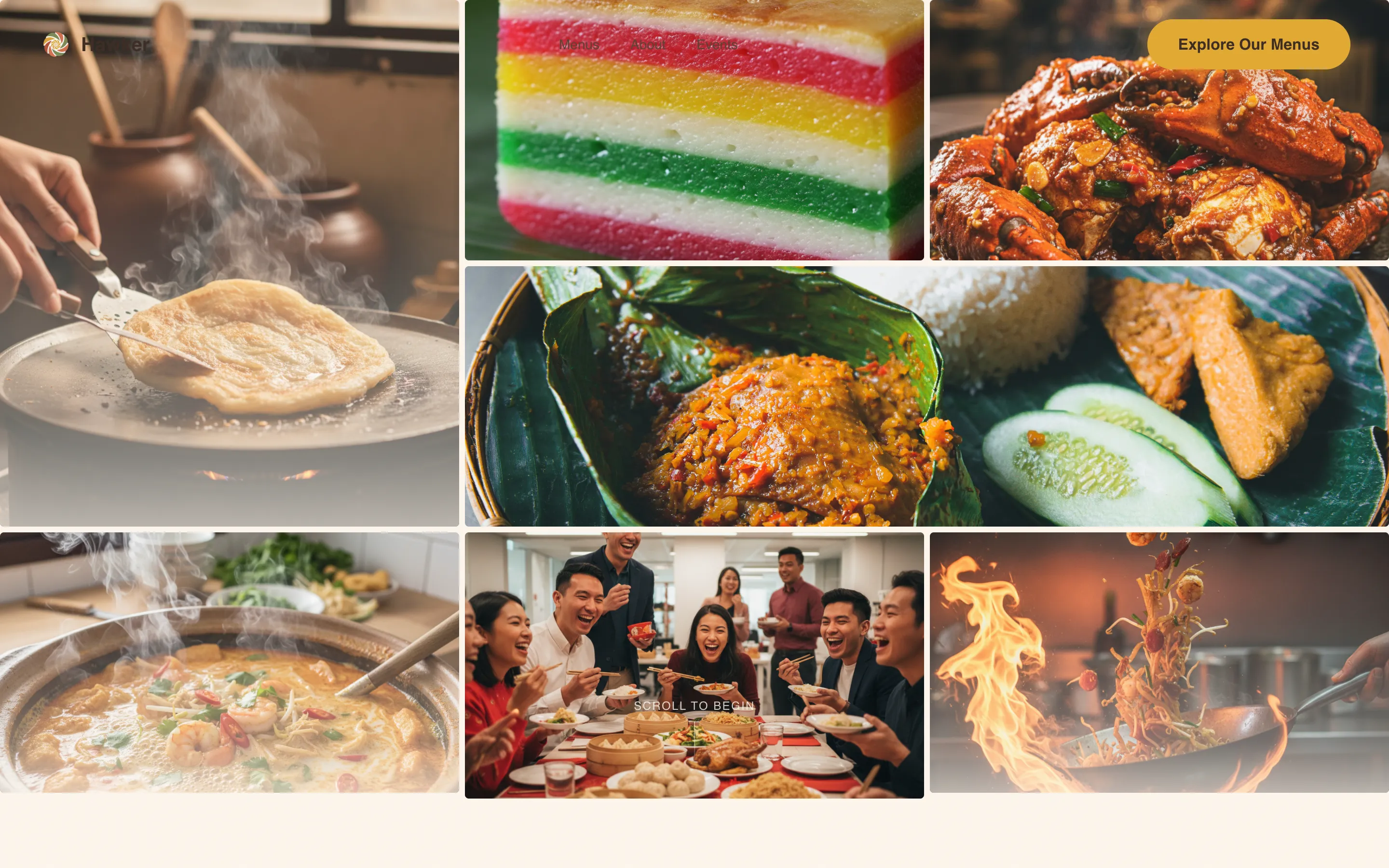 Bold Singaporean Catering Landing Page Template