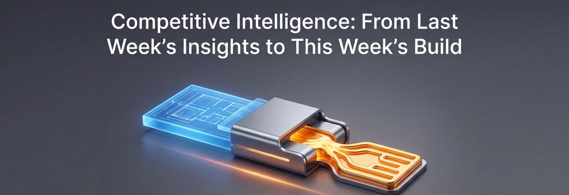 How Does Competitive Intelligence From Last Week Inform What Gets Built This Week on Rocket.new